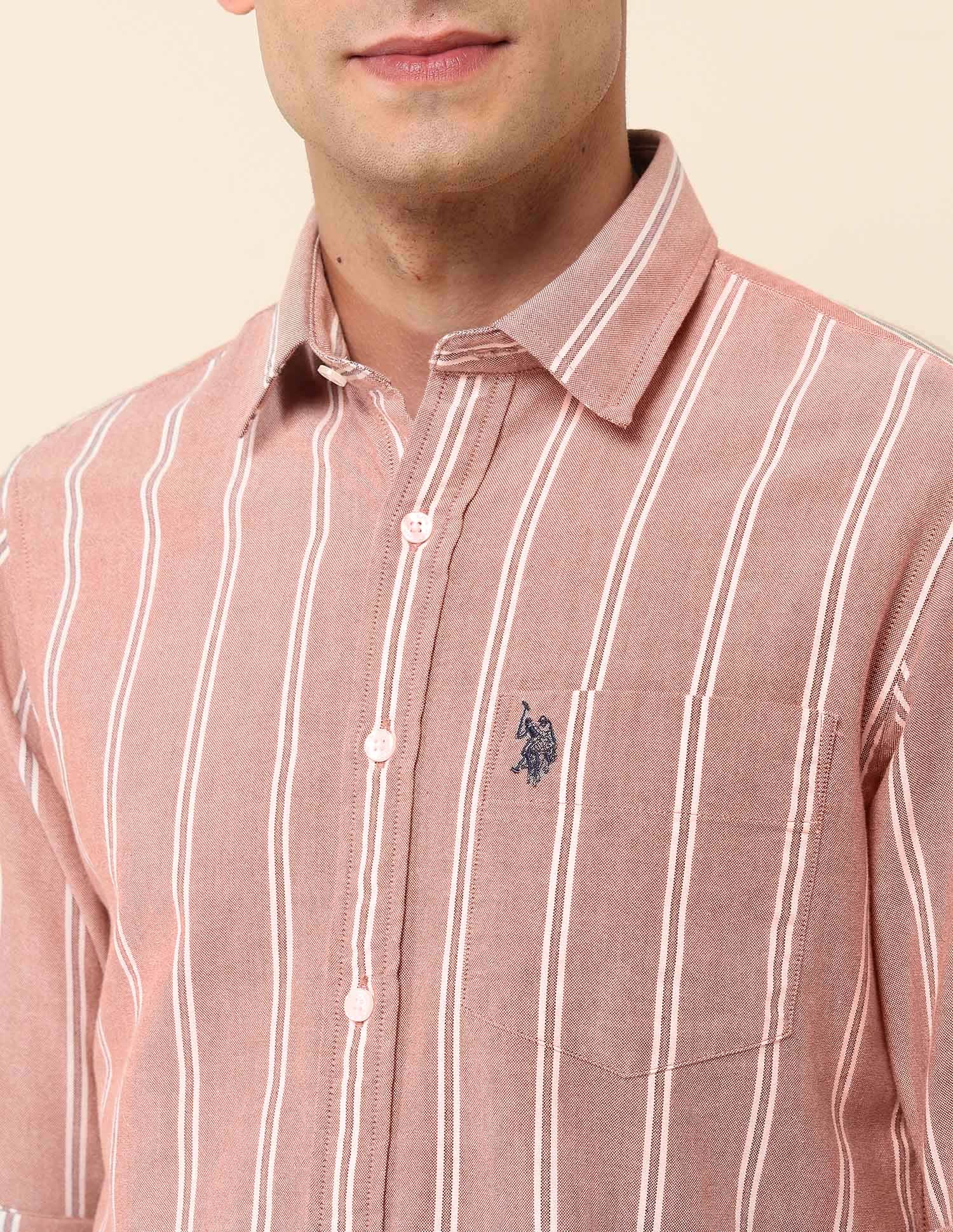 Vertical Striped Pure Cotton Shirt - Image 7