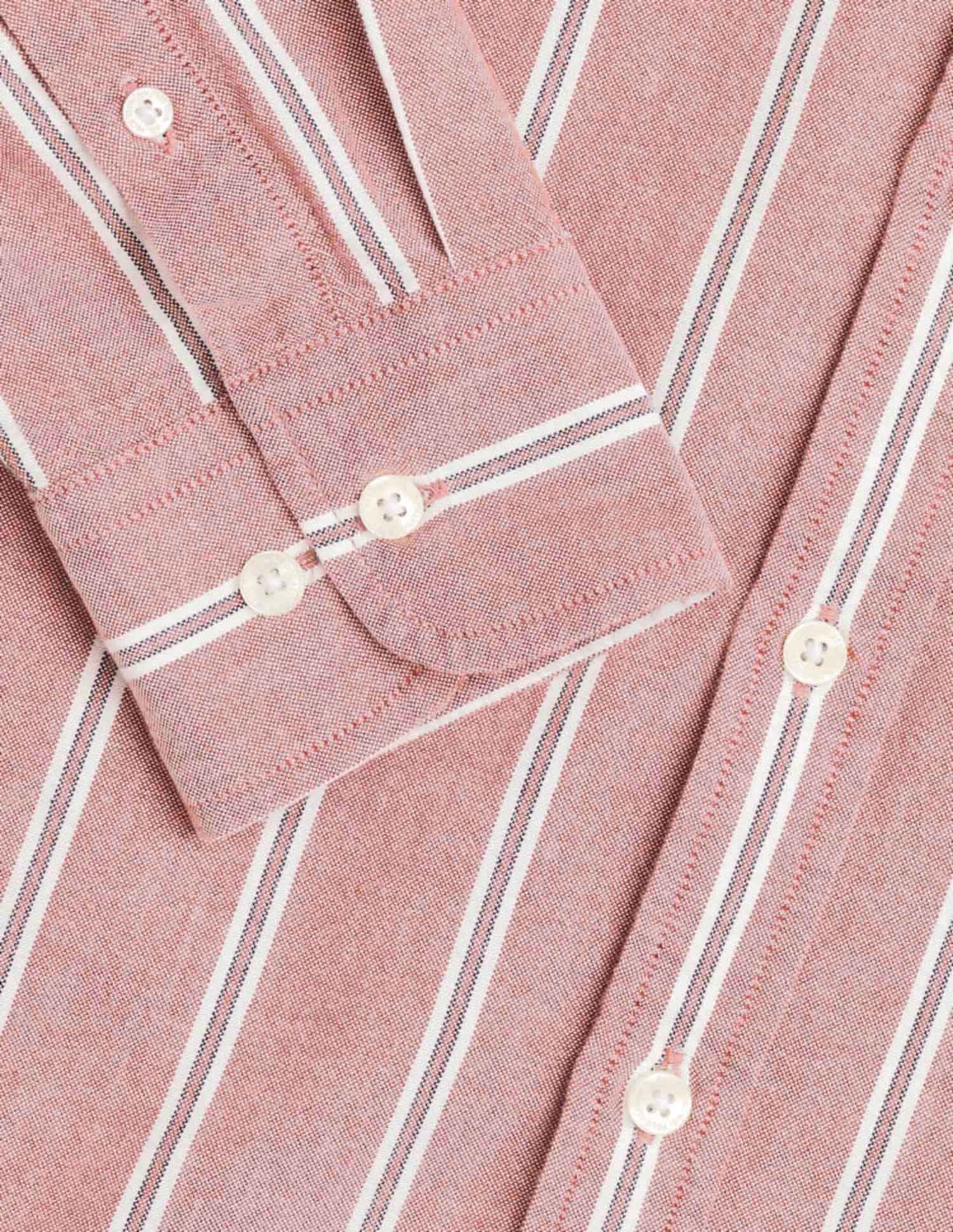 Vertical Striped Pure Cotton Shirt - Image 8