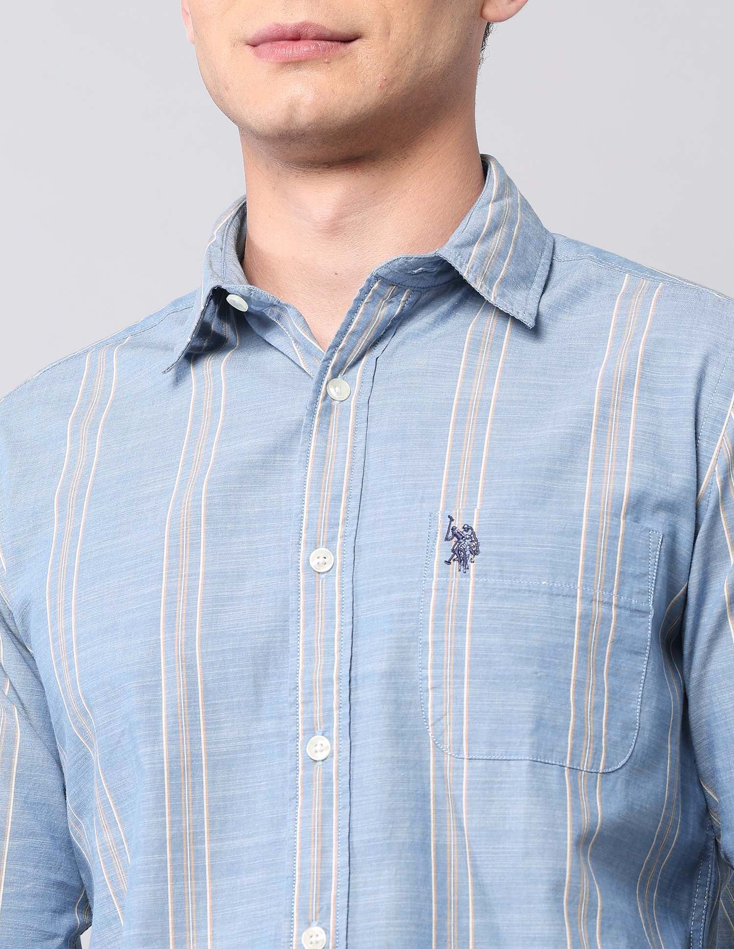 Vertical Striped Pure Cotton Shirt - Image 7