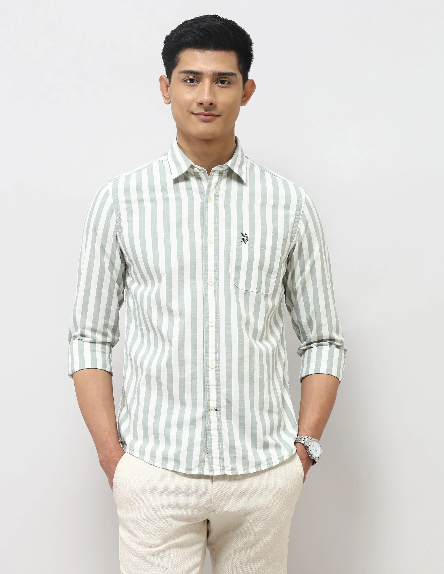 Vertical Striped Pure Cotton Shirt