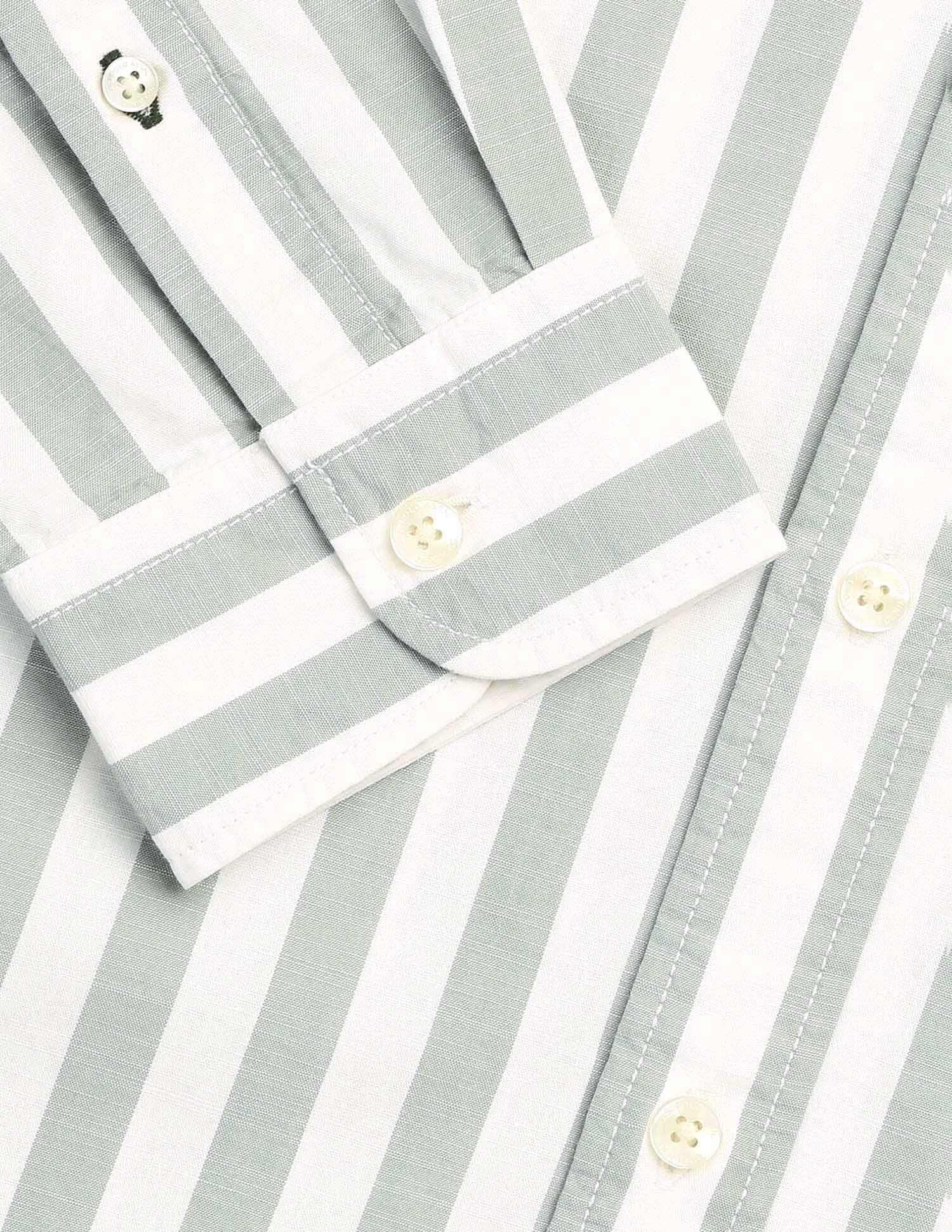 Vertical Striped Pure Cotton Shirt - Image 8
