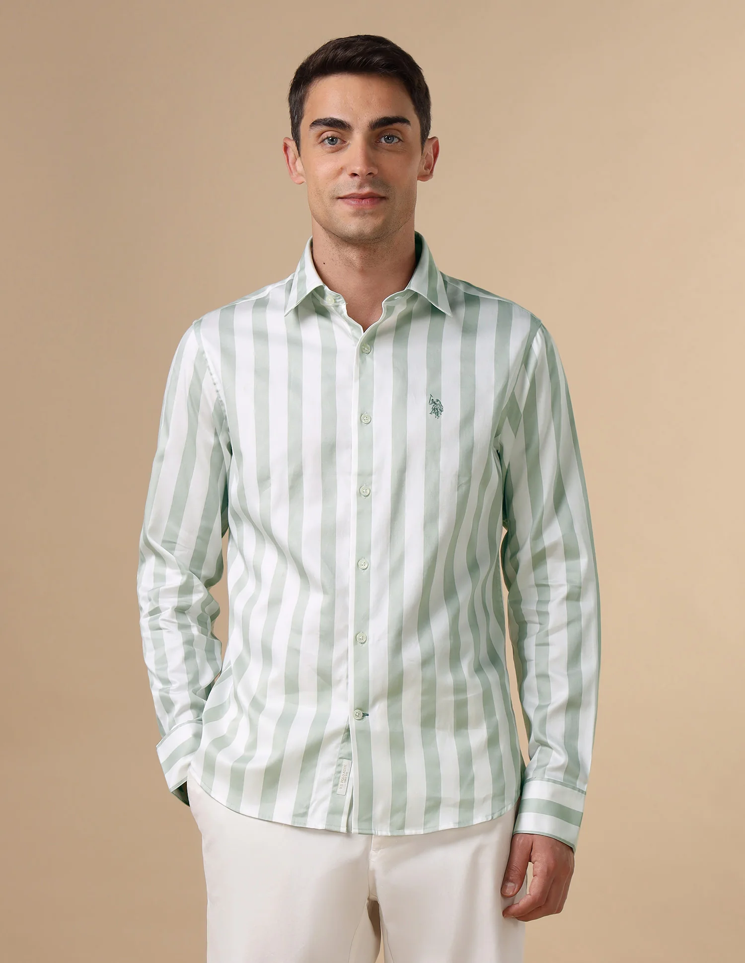 Vertical Striped Pure Cotton Shirt - Image 6