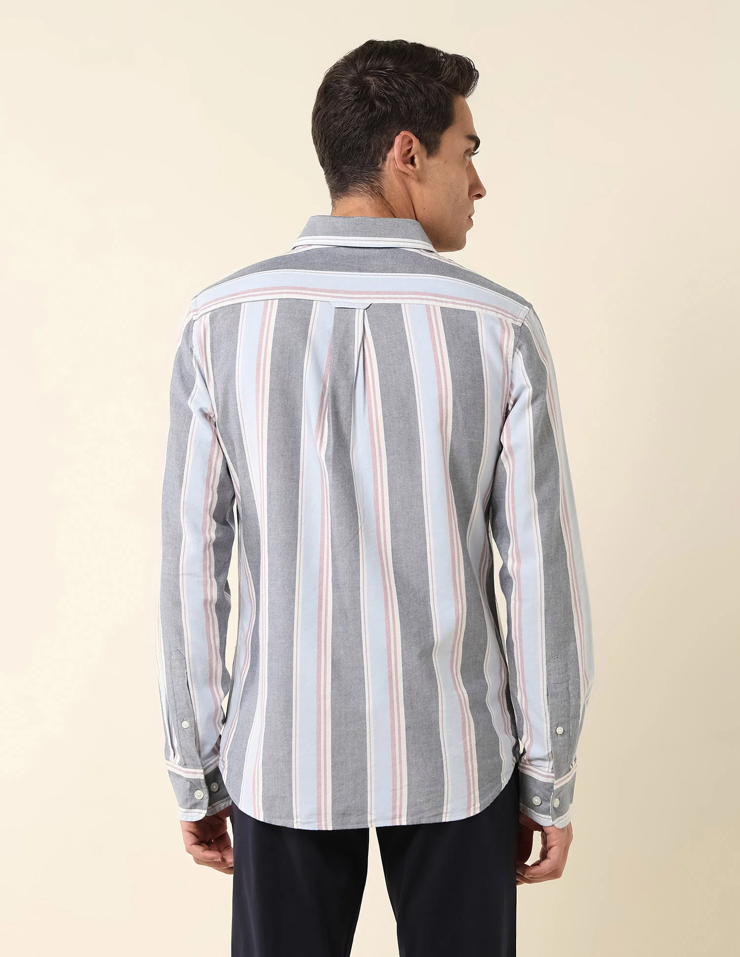 Vertical Striped Pure Cotton Shirt - Image 5