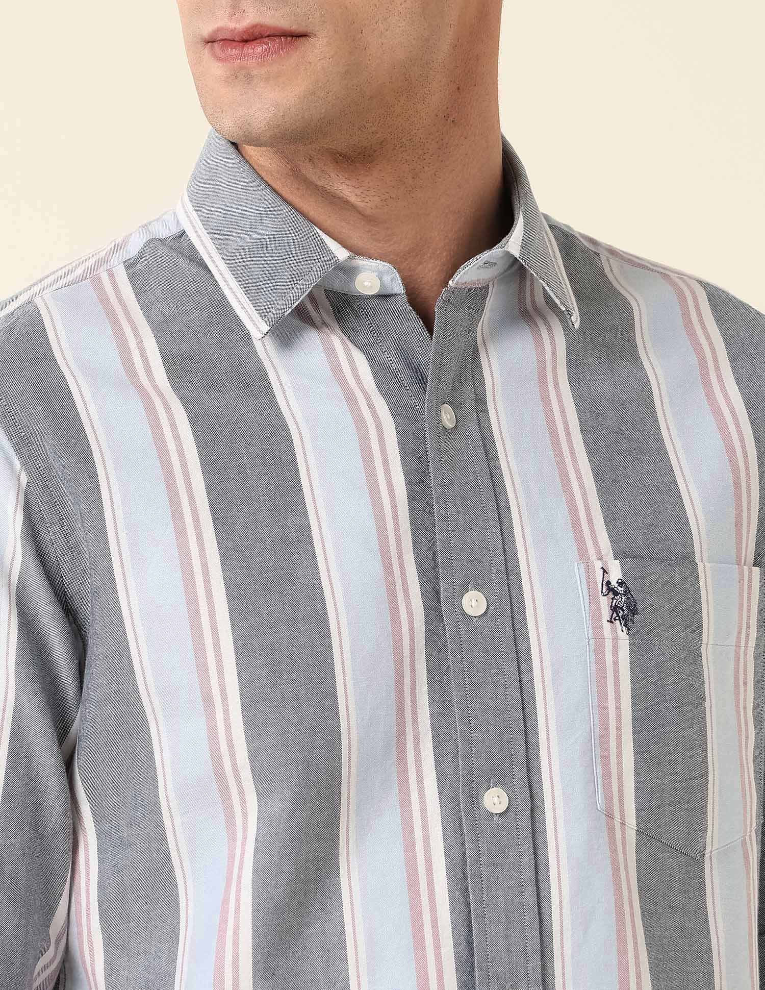 Vertical Striped Pure Cotton Shirt - Image 7