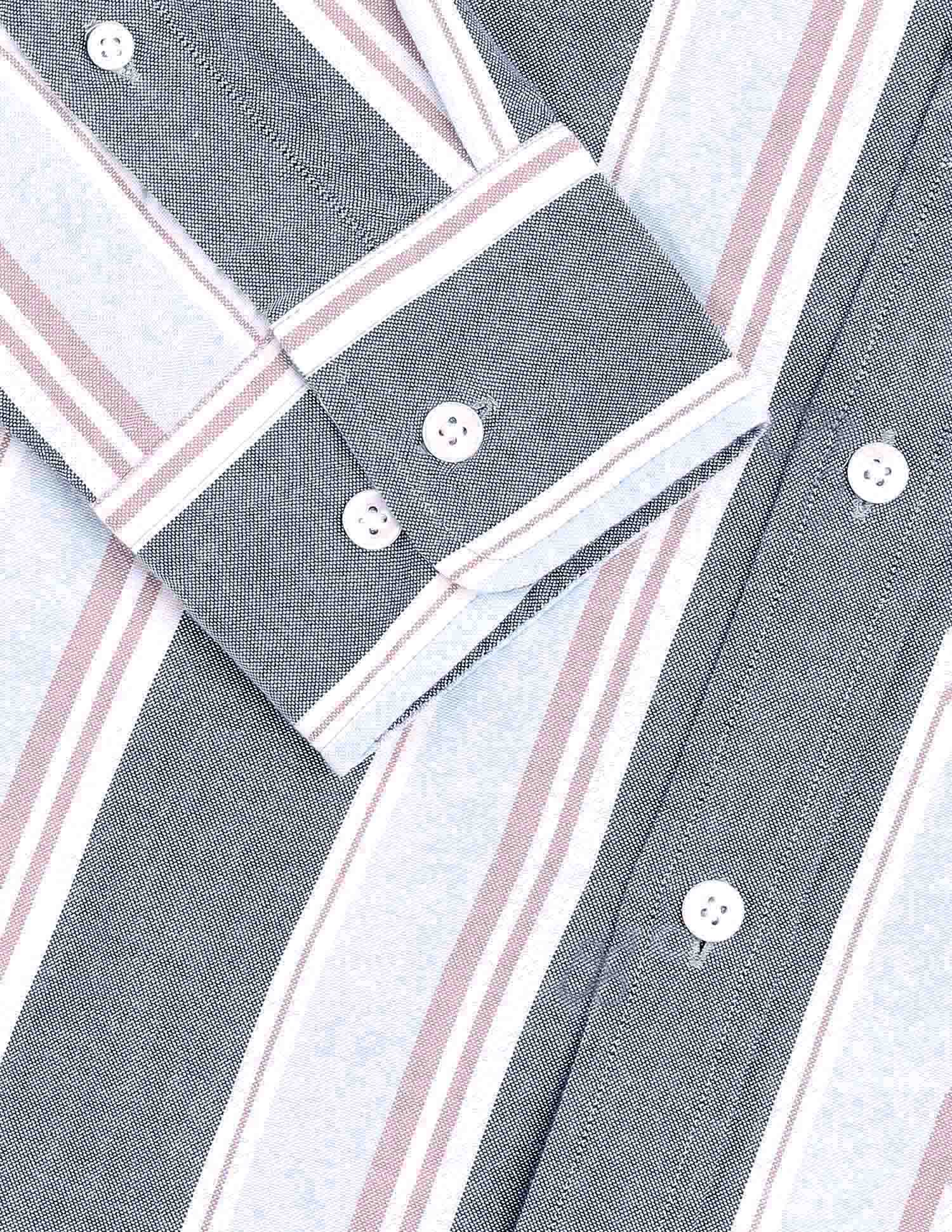 Vertical Striped Pure Cotton Shirt - Image 8