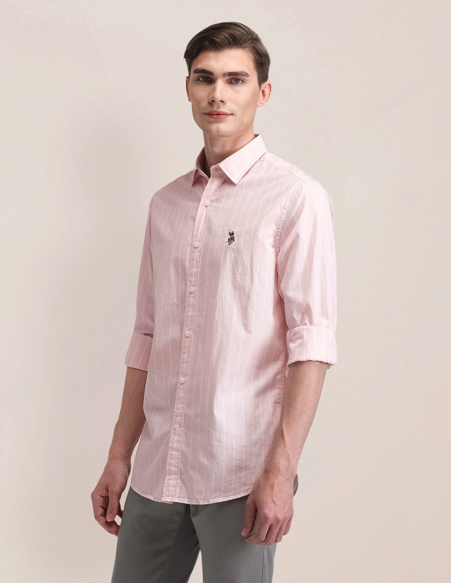 Vertical Striped Pure Cotton Shirt - Image 4