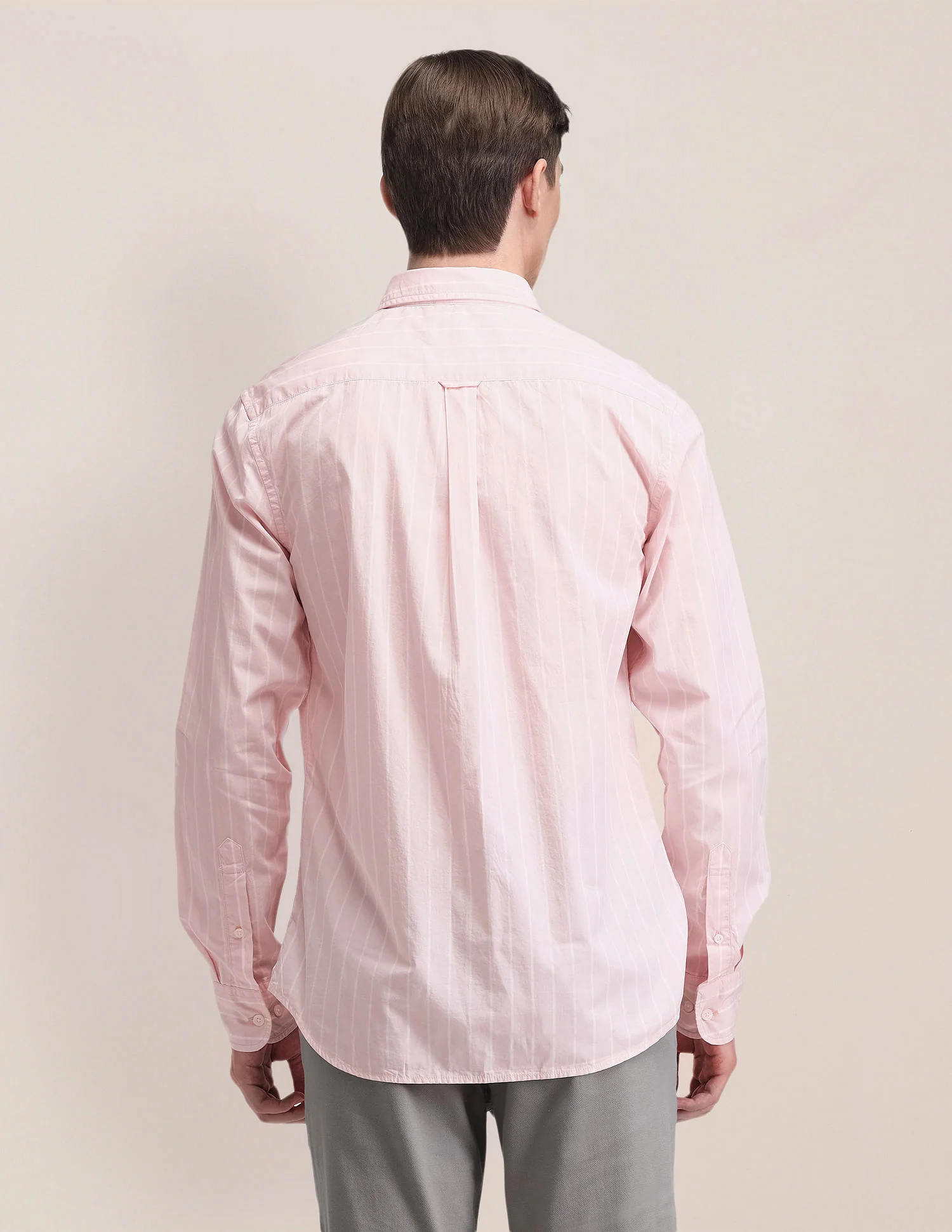 Vertical Striped Pure Cotton Shirt - Image 5