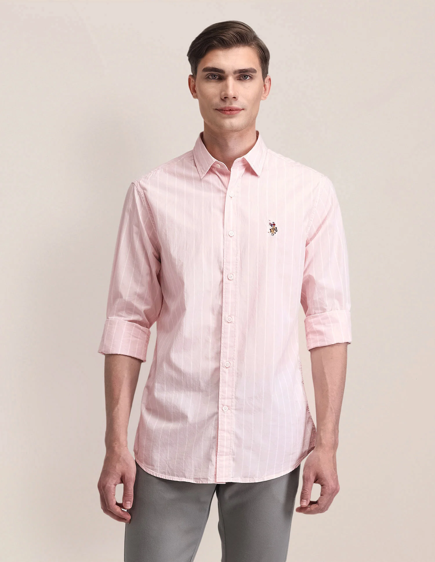 Vertical Striped Pure Cotton Shirt - Image 6