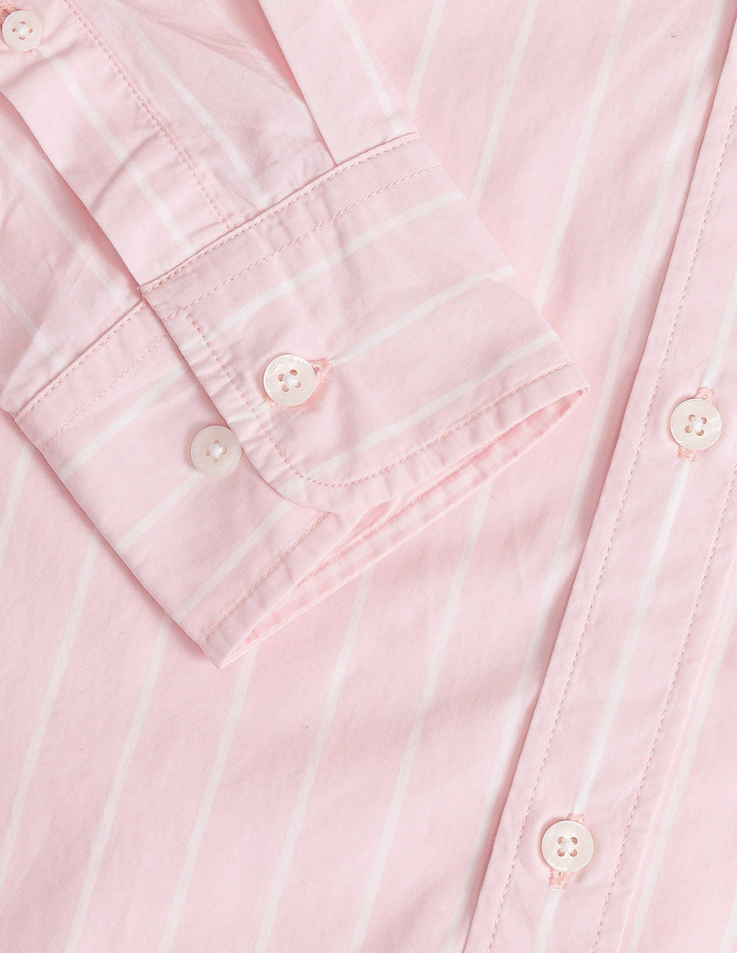 Vertical Striped Pure Cotton Shirt - Image 8