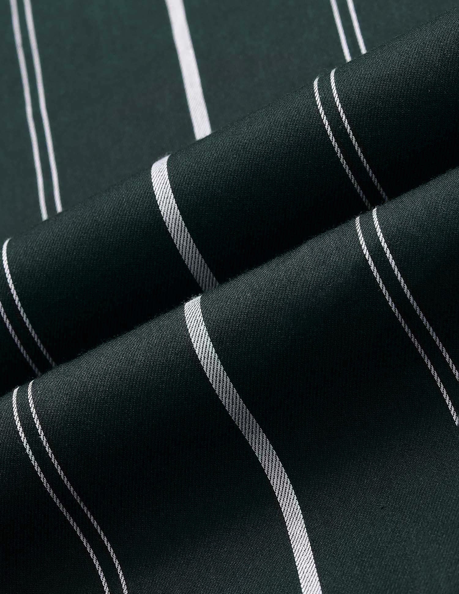 Vertical Striped Pure Cotton Shirt - Image 2