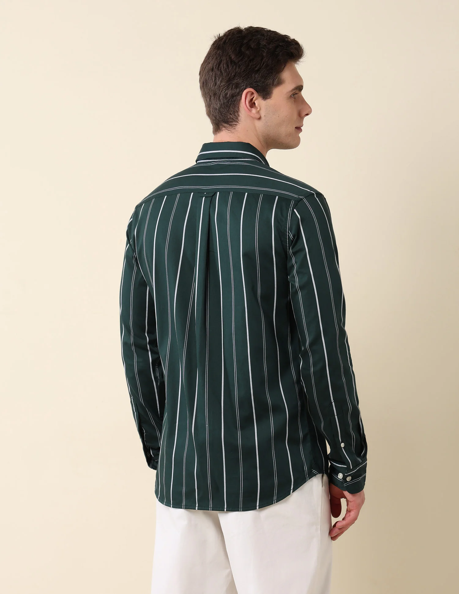 Vertical Striped Pure Cotton Shirt - Image 5