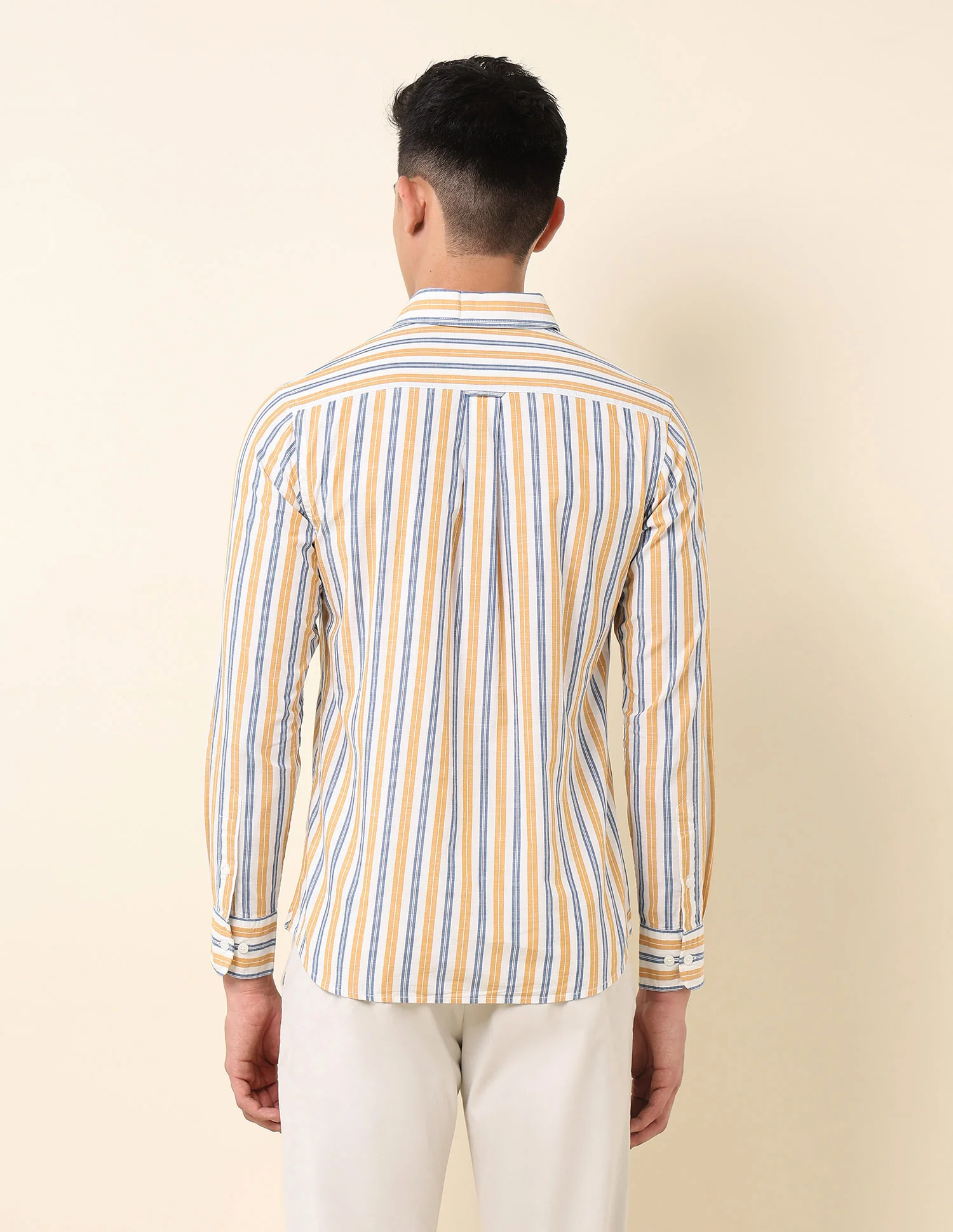 Vertical Striped Pure Cotton Shirt - Image 5