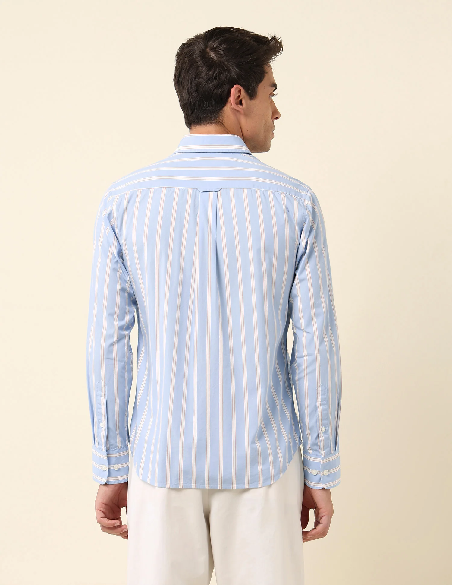 Vertical Striped Pure Cotton Shirt - Image 5