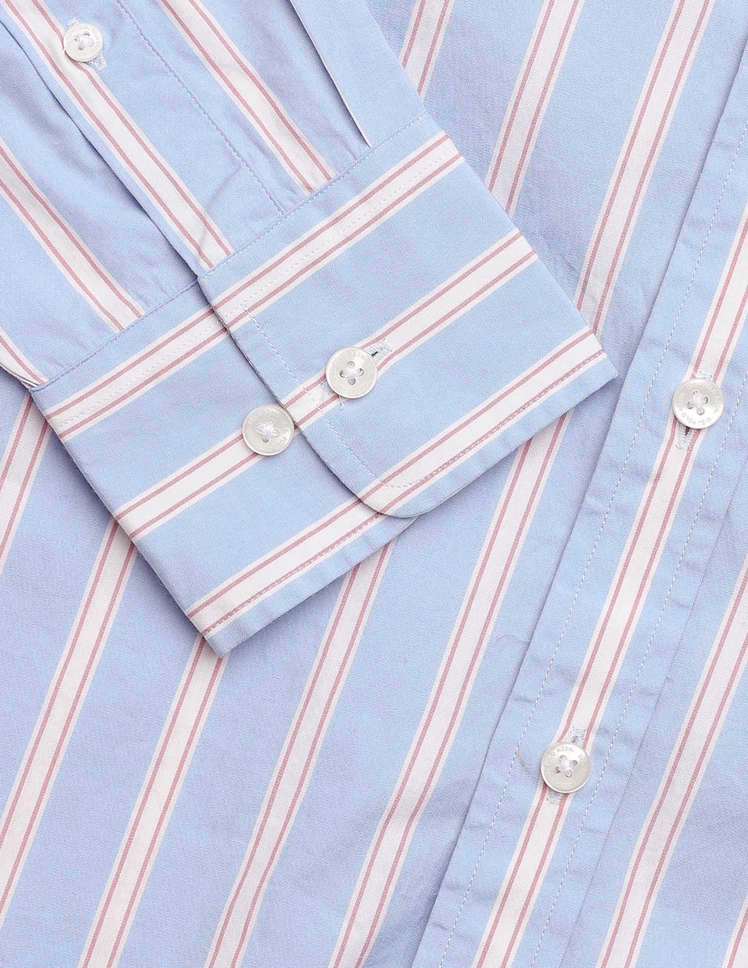 Vertical Striped Pure Cotton Shirt - Image 8