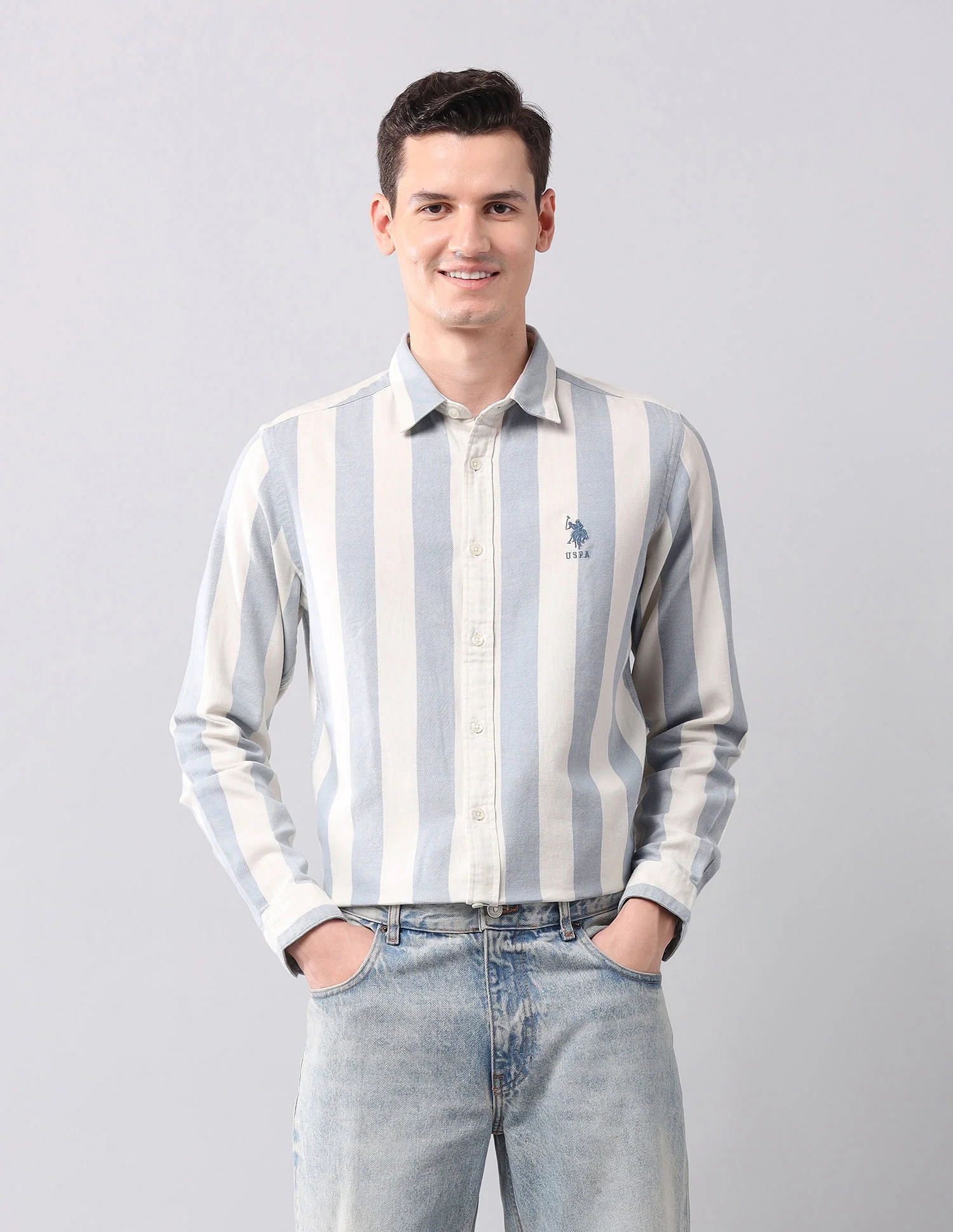 Vertical Striped Pure Cotton Shirt