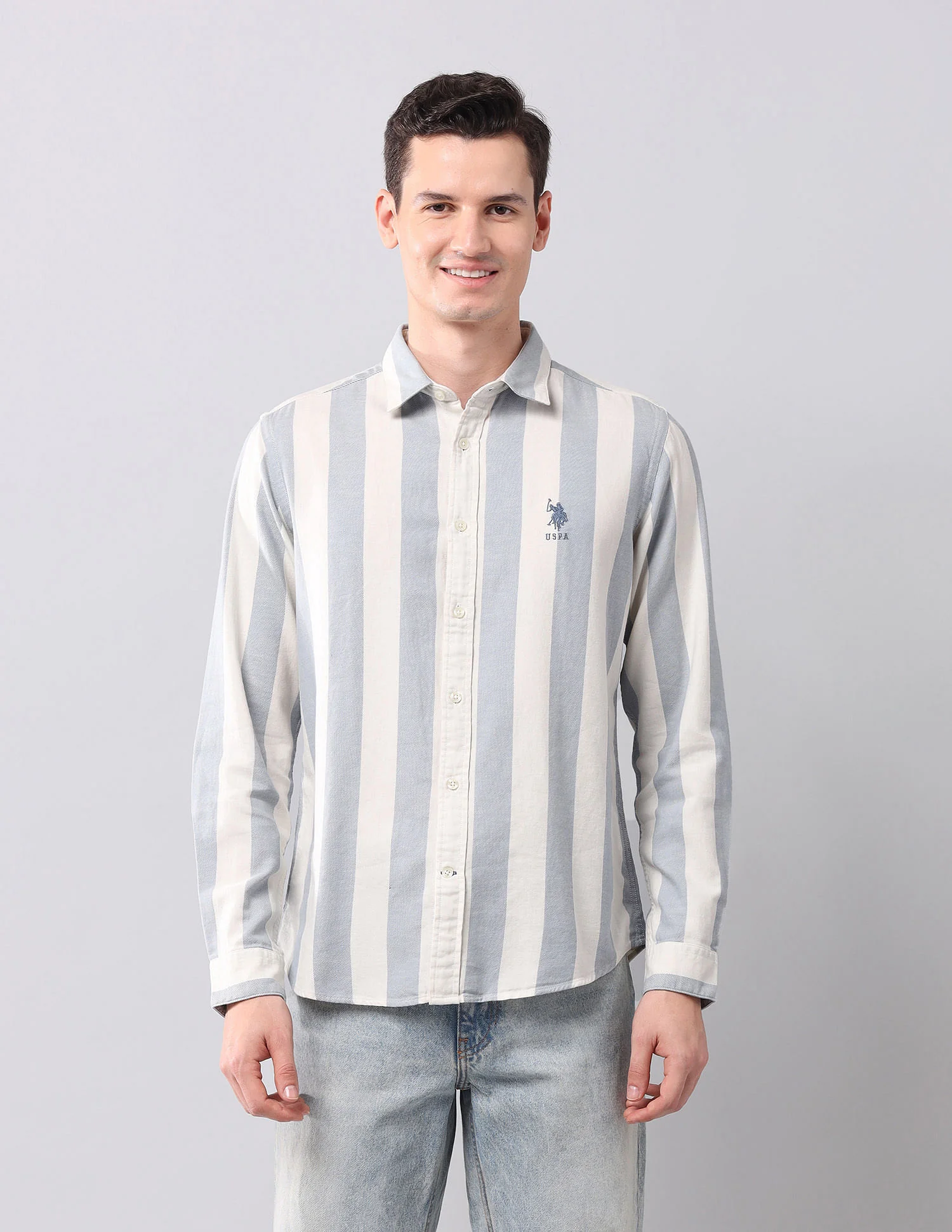 Vertical Striped Pure Cotton Shirt - Image 6