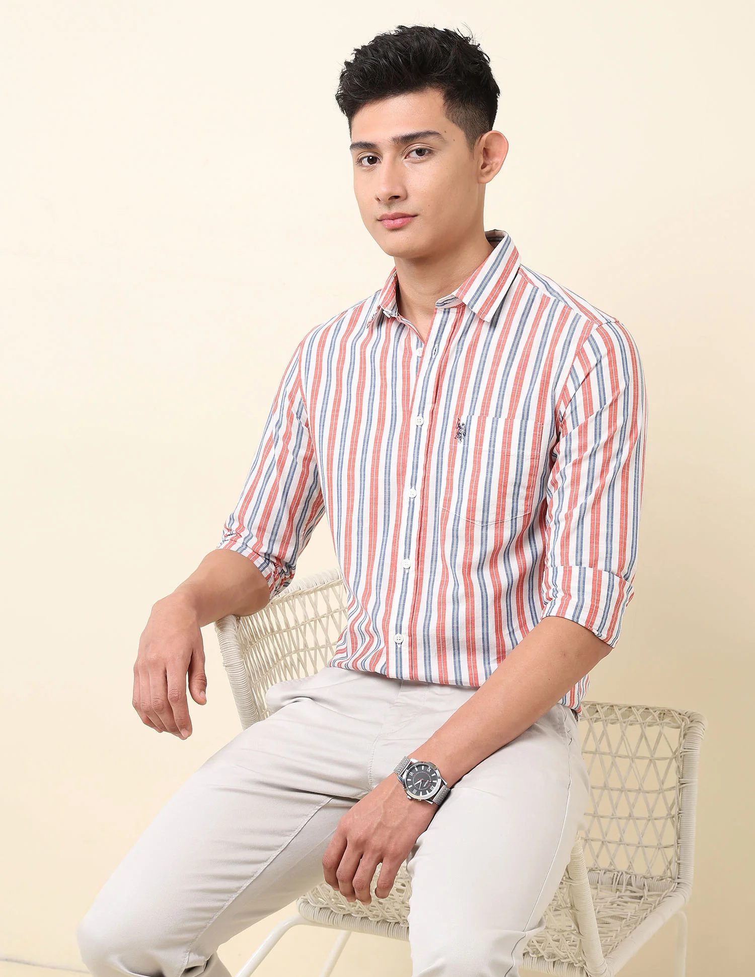 Vertical Striped Pure Cotton Shirt
