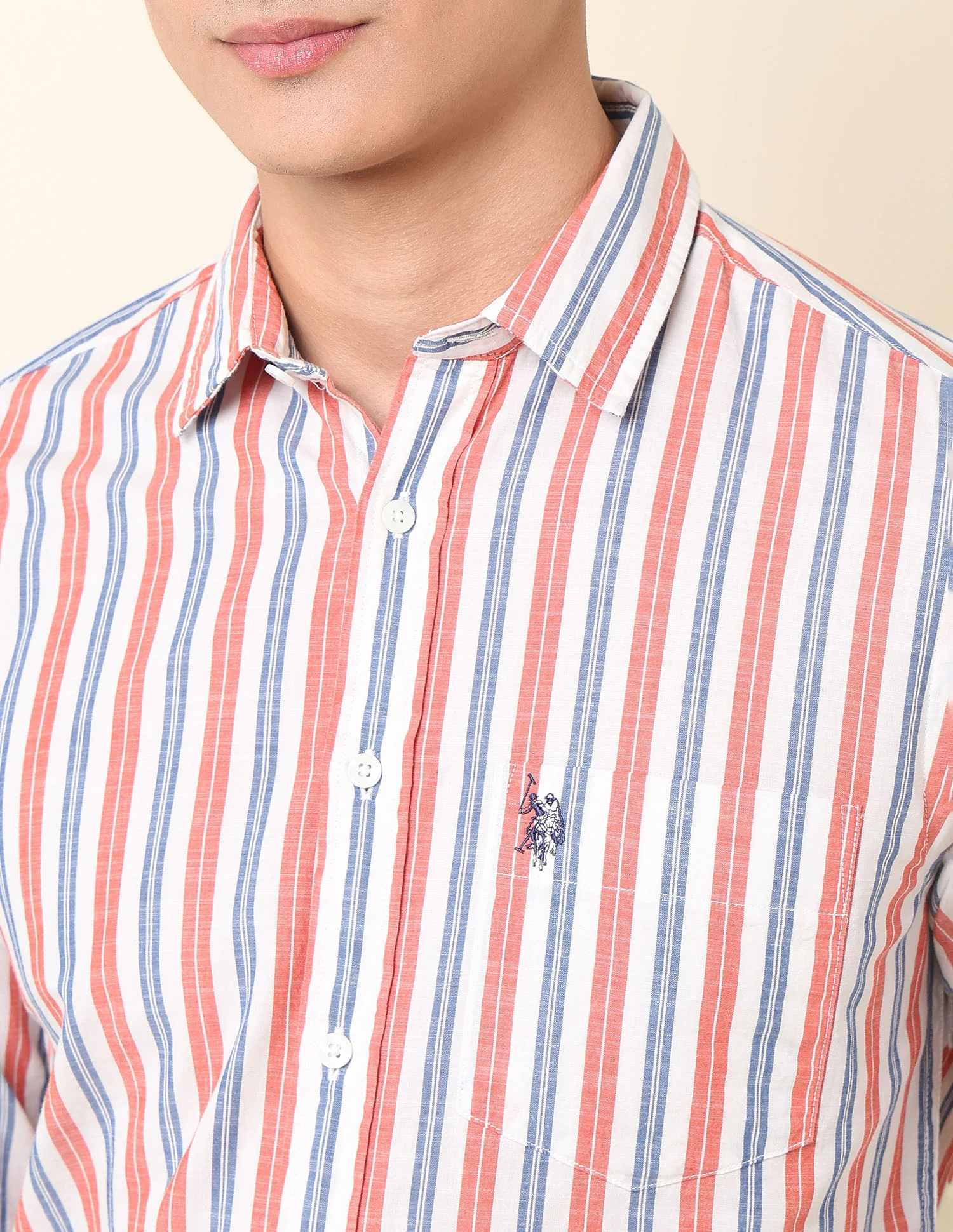 Vertical Striped Pure Cotton Shirt - Image 7