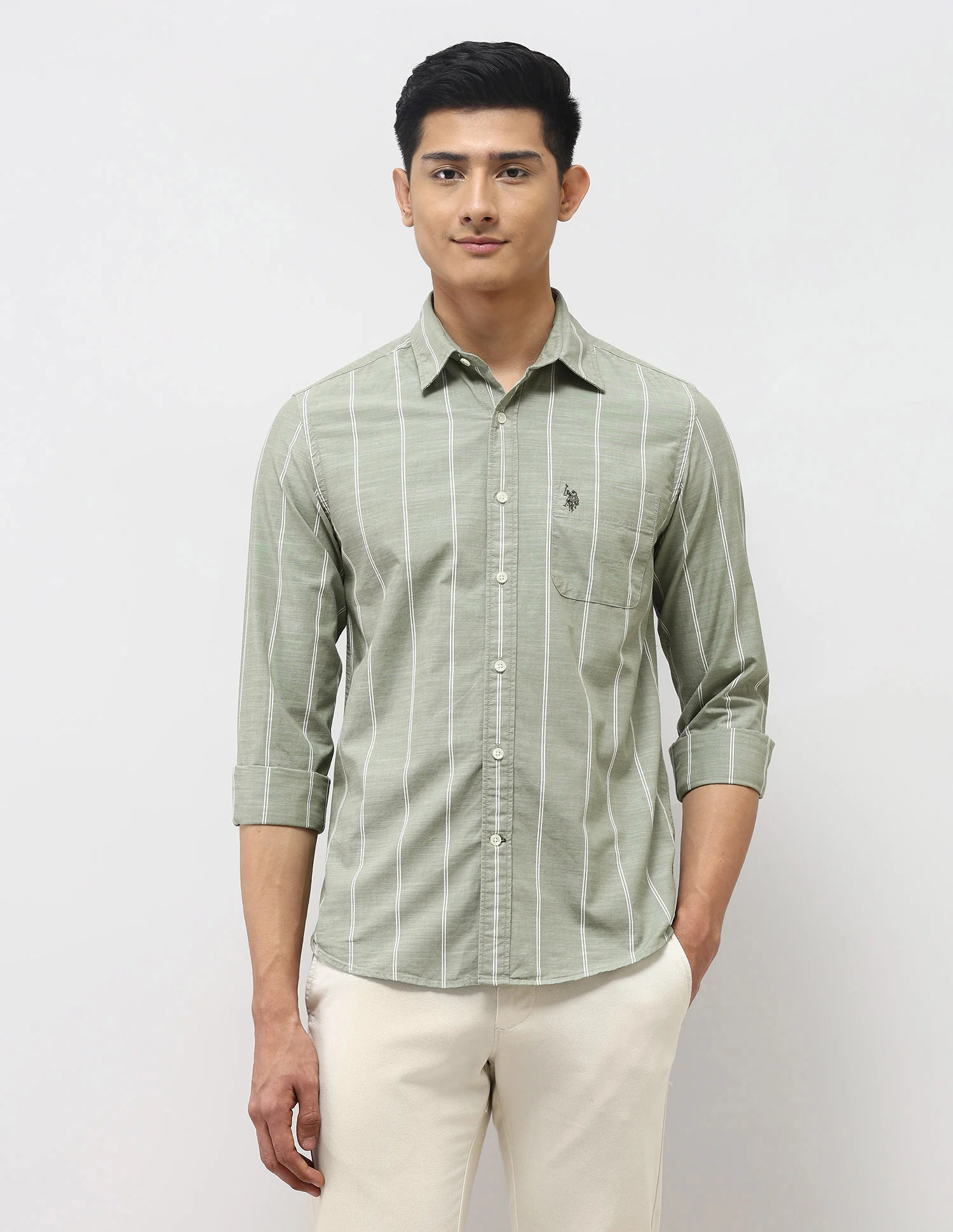 Vertical Striped Pure Cotton Shirt