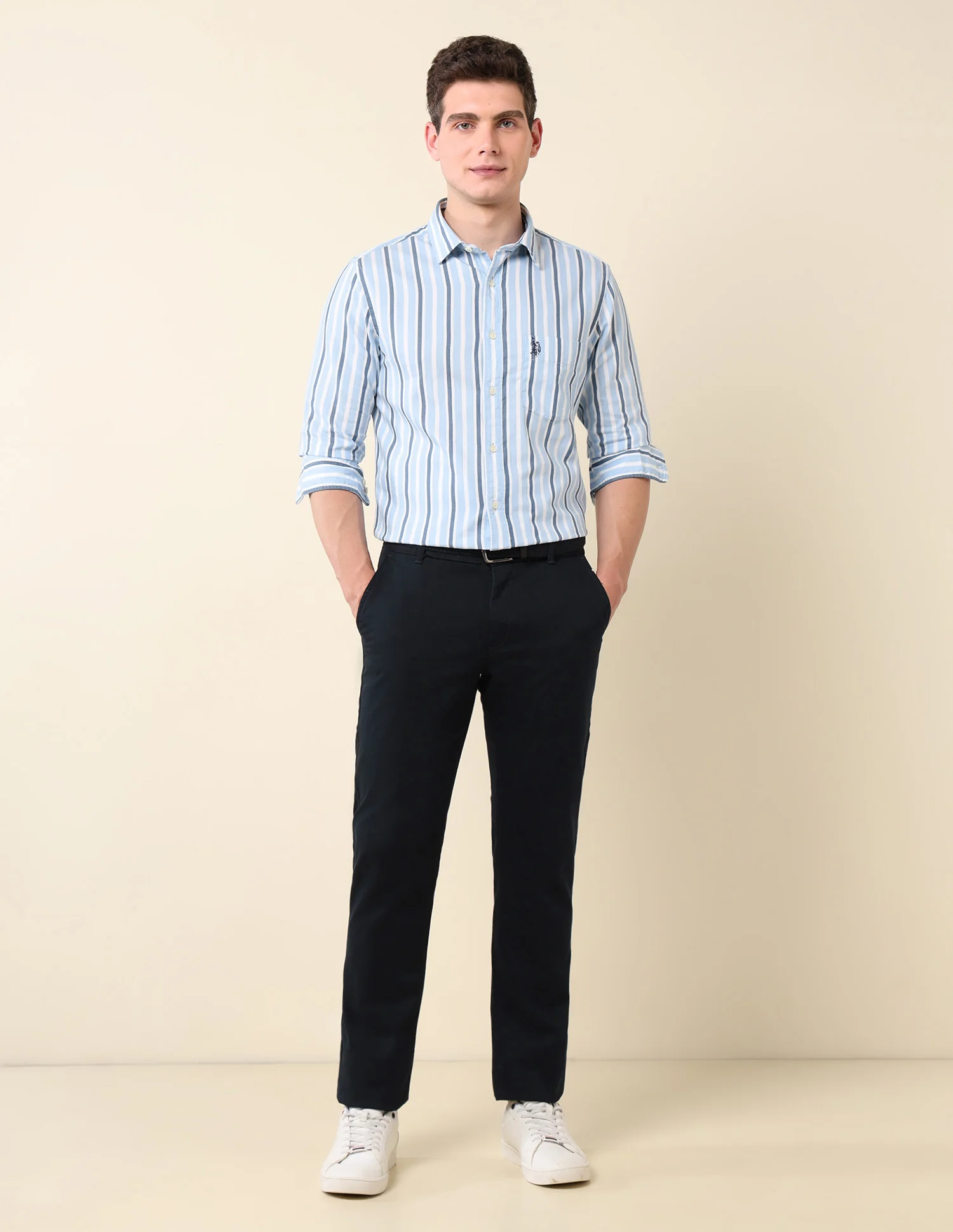 Vertical Striped Pure Cotton Shirt - Image 3