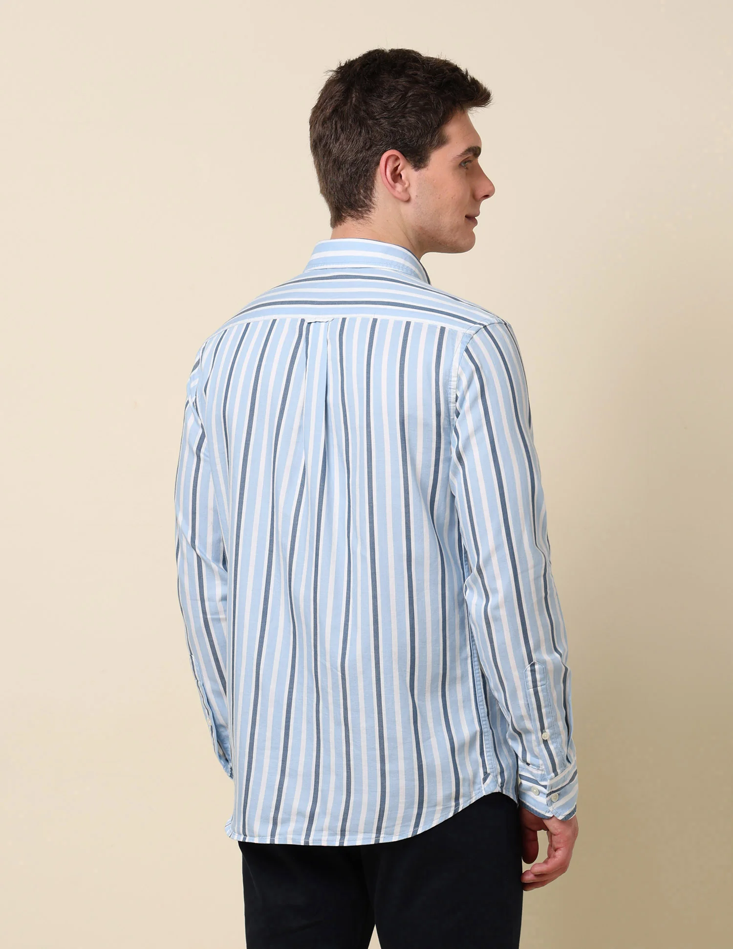 Vertical Striped Pure Cotton Shirt - Image 5