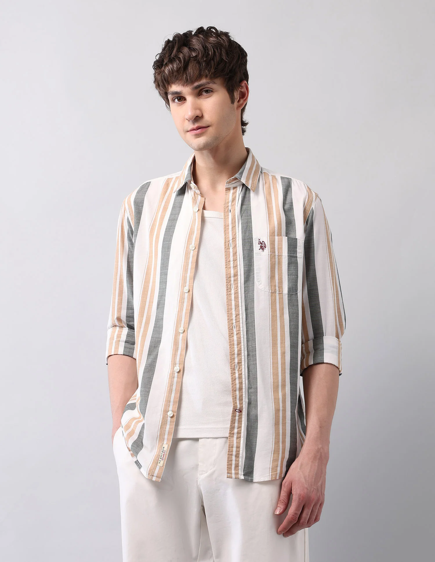 Vertical Striped Pure Cotton Shirt