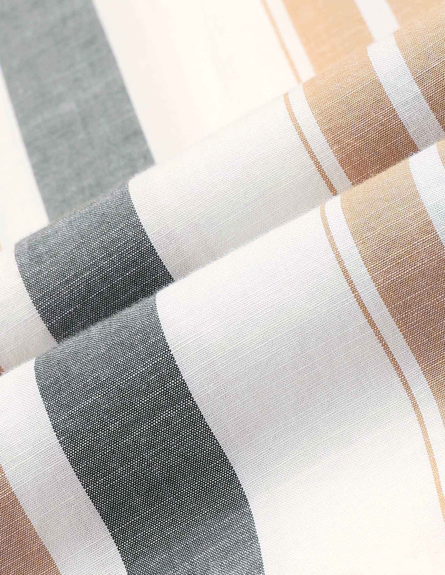 Vertical Striped Pure Cotton Shirt - Image 2
