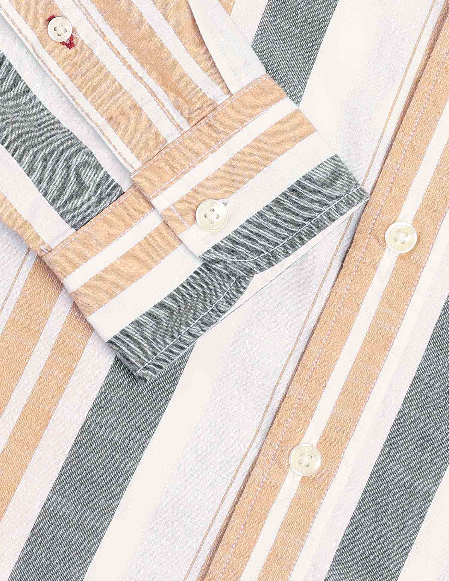 Vertical Striped Pure Cotton Shirt - Image 8