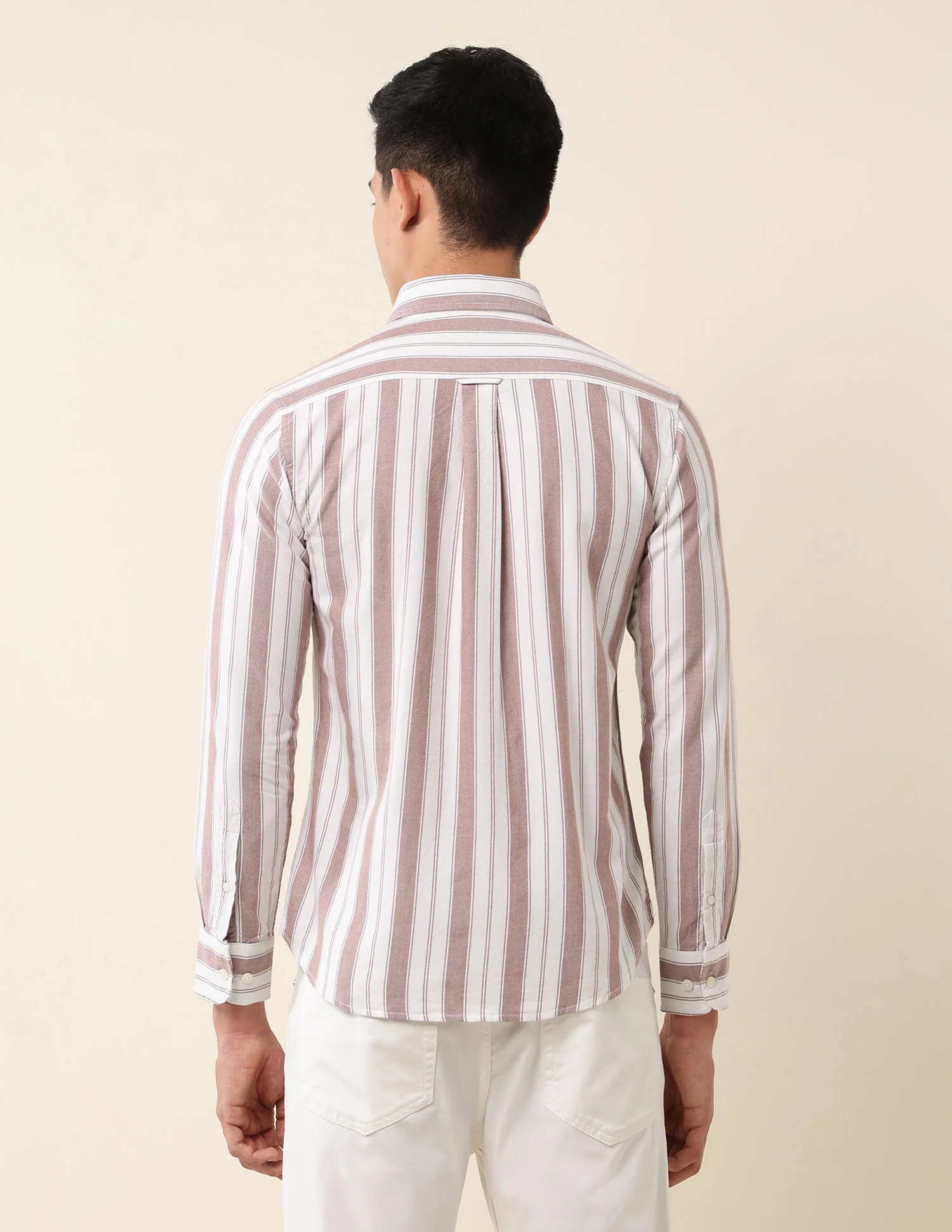 Vertical Striped Pure Cotton Shirt - Image 5