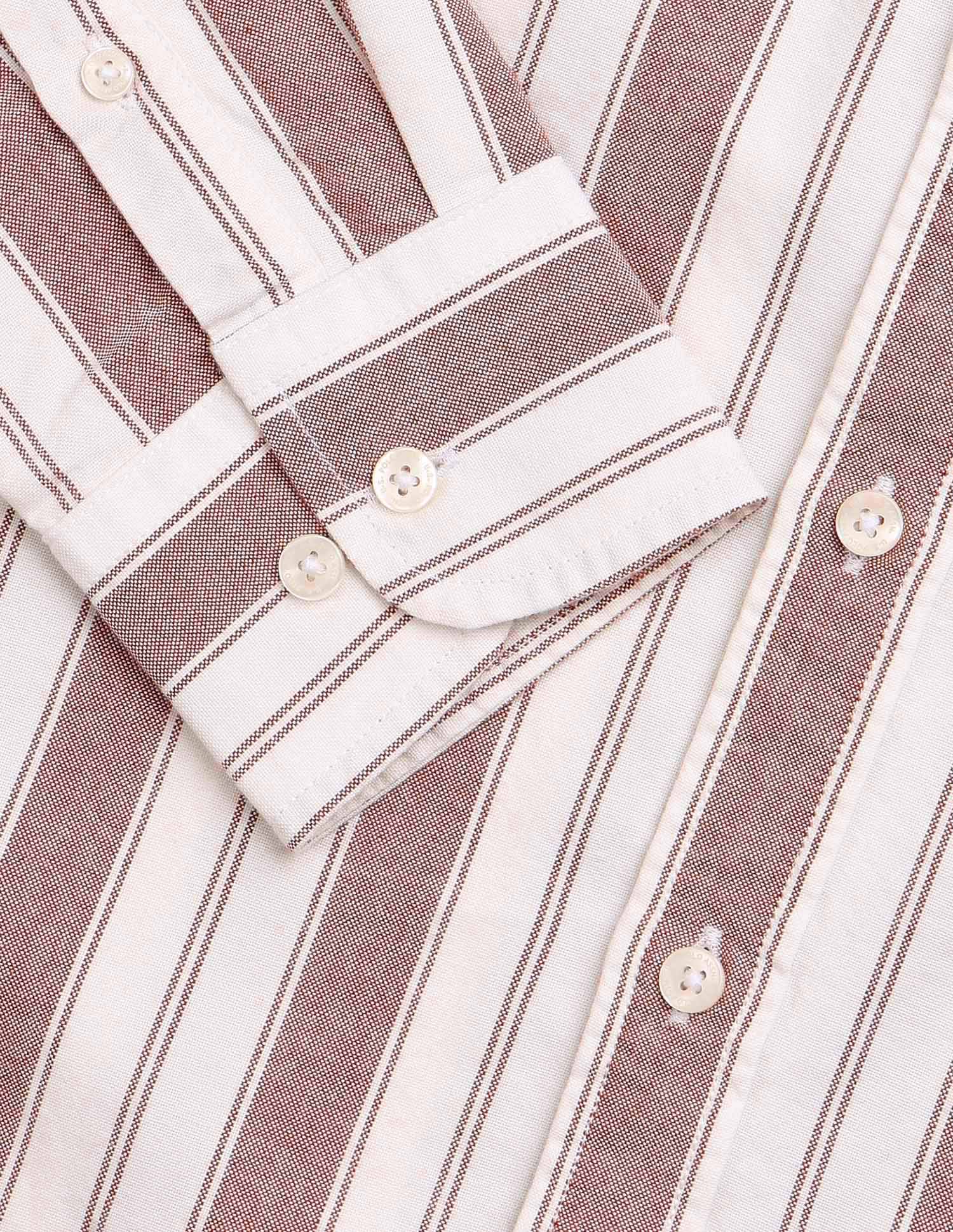 Vertical Striped Pure Cotton Shirt - Image 8