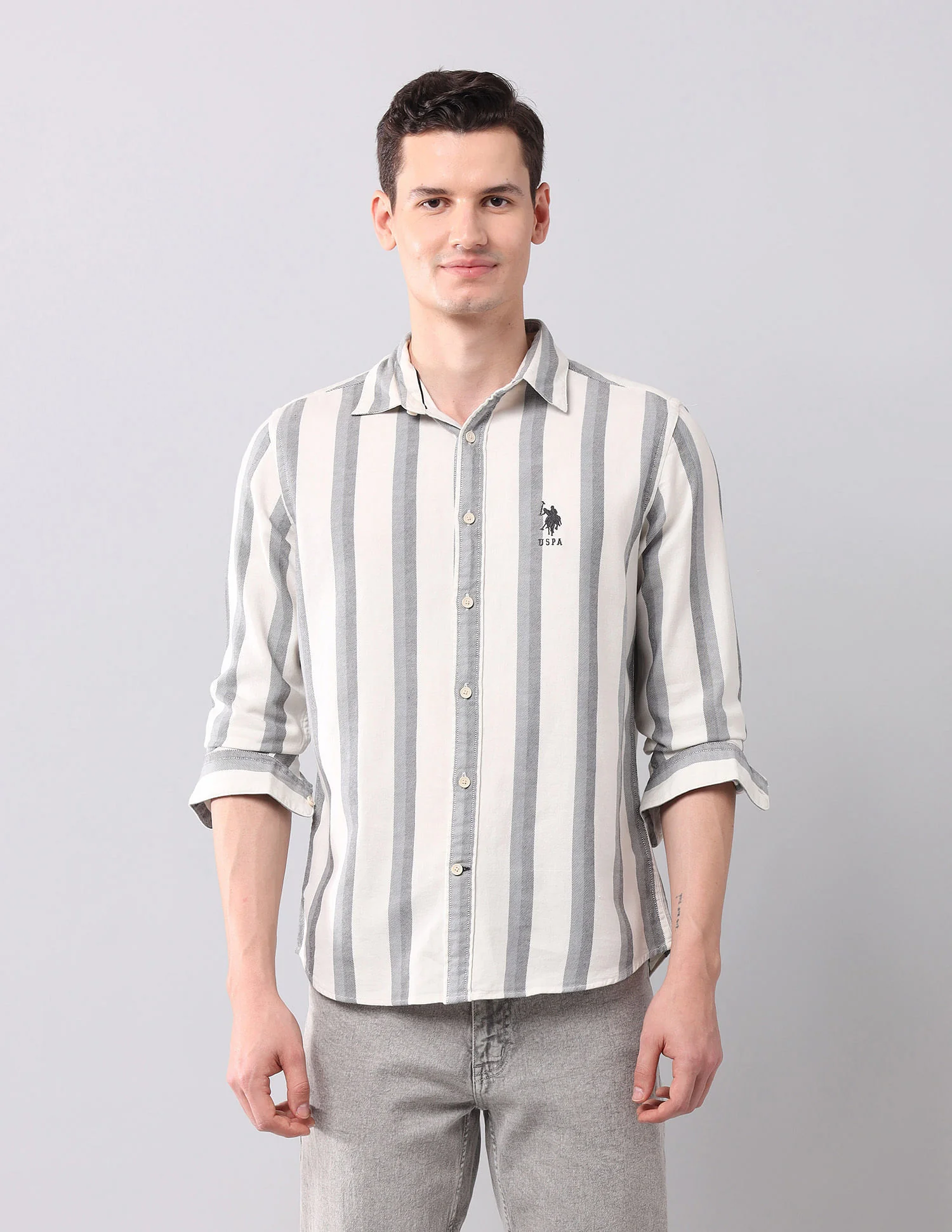 Vertical Striped Pure Cotton Shirt - Image 6
