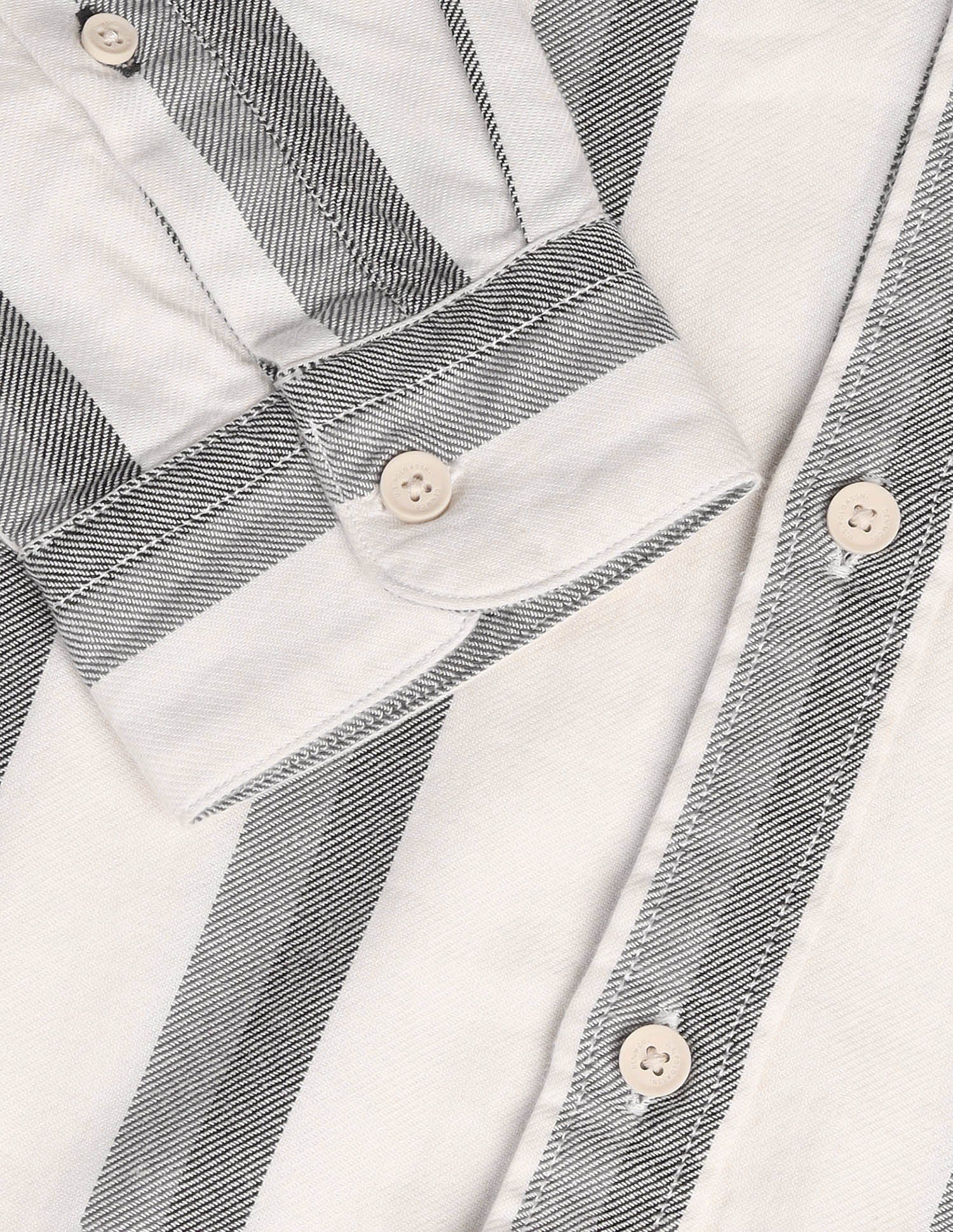 Vertical Striped Pure Cotton Shirt - Image 8