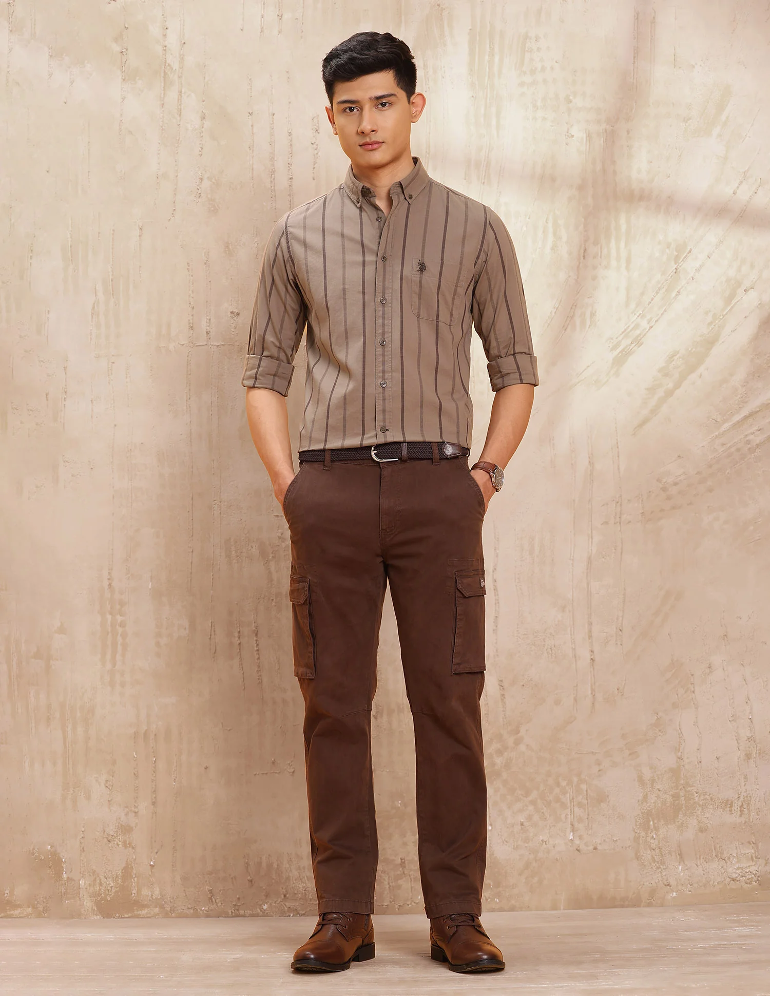 Vertical Striped Pure Cotton Shirt - Image 3
