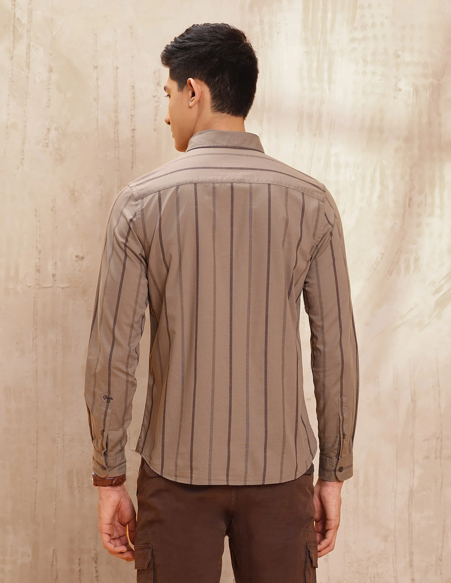 Vertical Striped Pure Cotton Shirt - Image 5