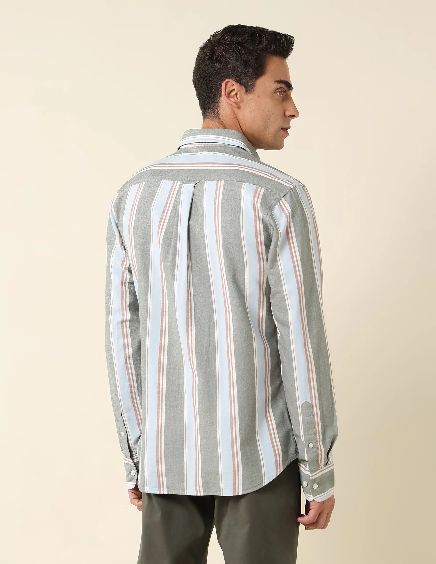 Vertical Striped Pure Cotton Shirt - Image 5