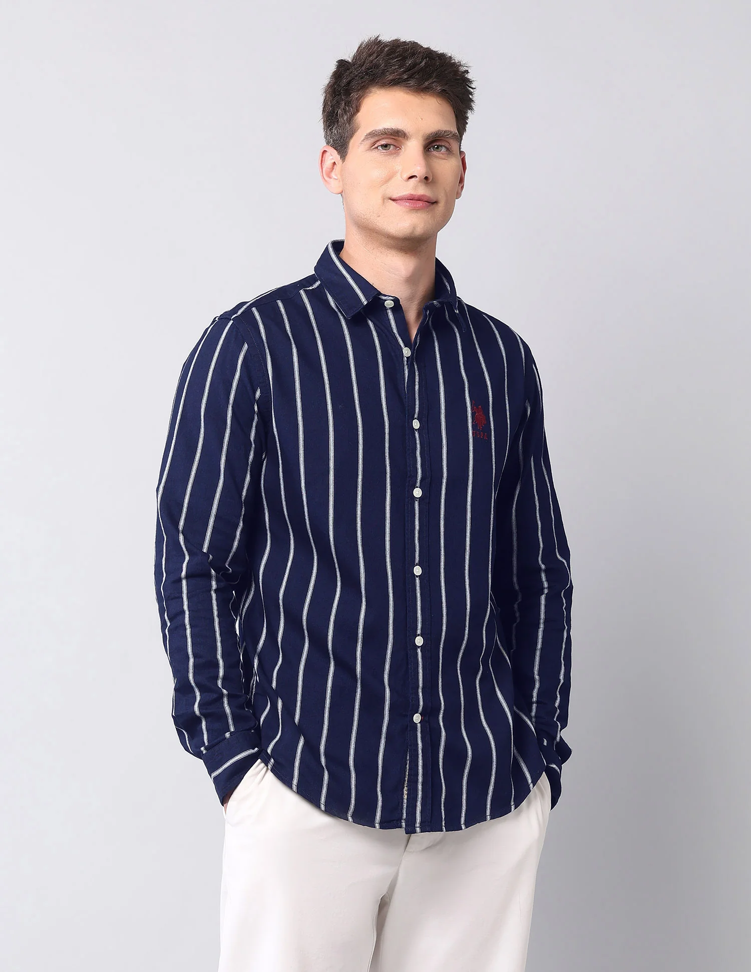 Vertical Striped Pure Cotton Shirt