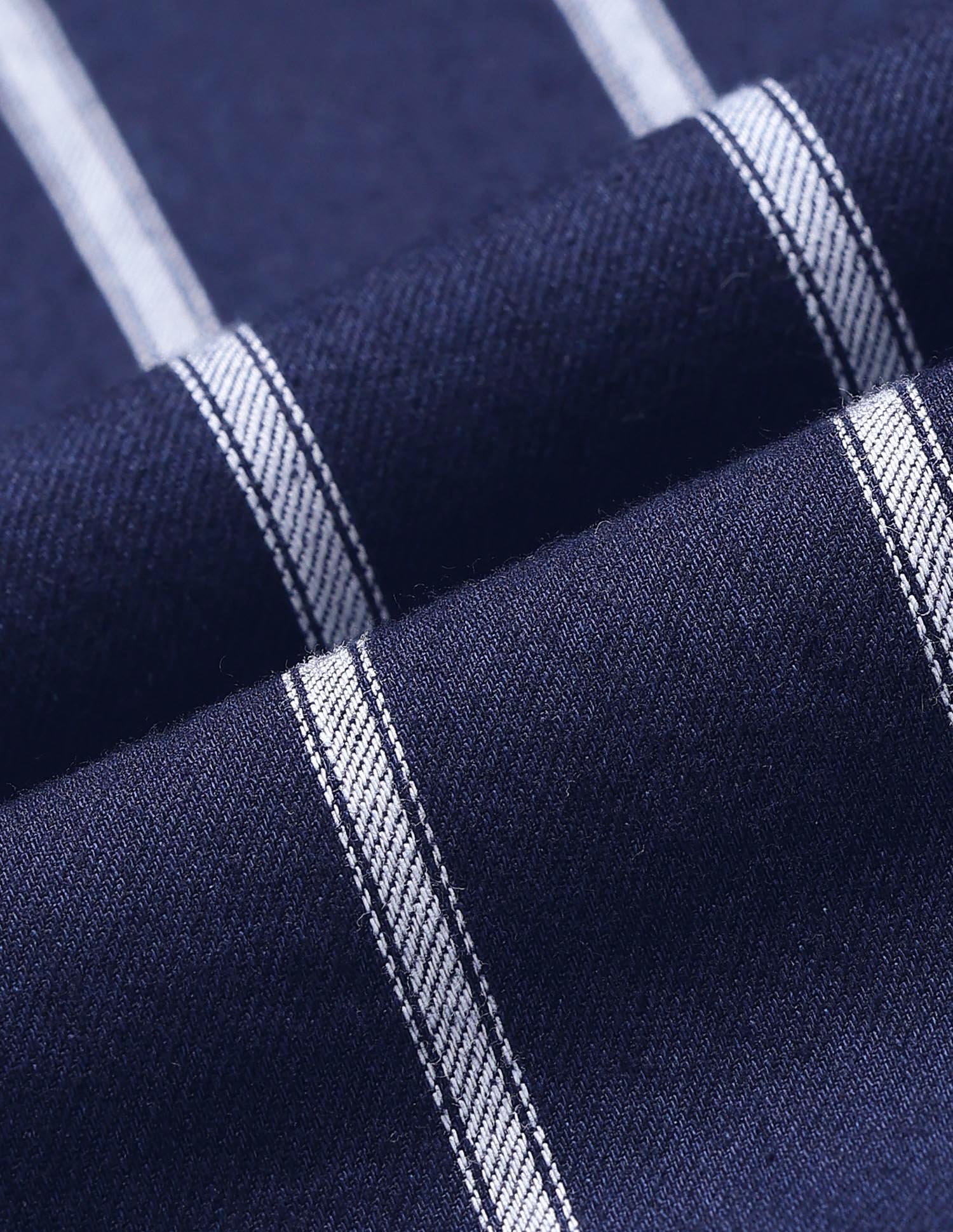Vertical Striped Pure Cotton Shirt - Image 2
