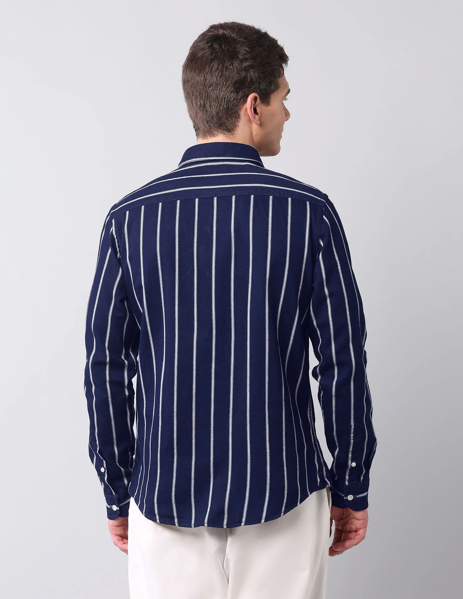 Vertical Striped Pure Cotton Shirt - Image 5