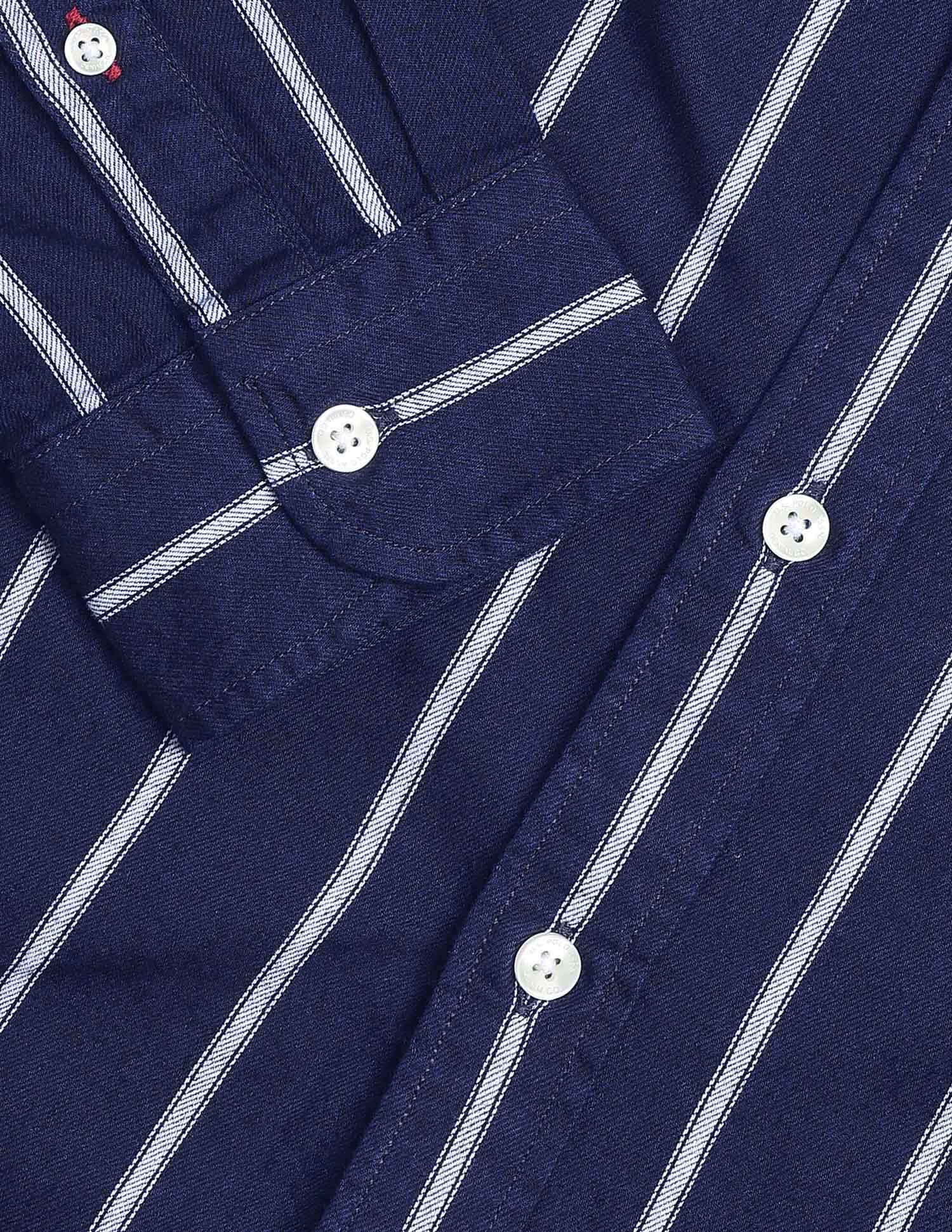 Vertical Striped Pure Cotton Shirt - Image 8