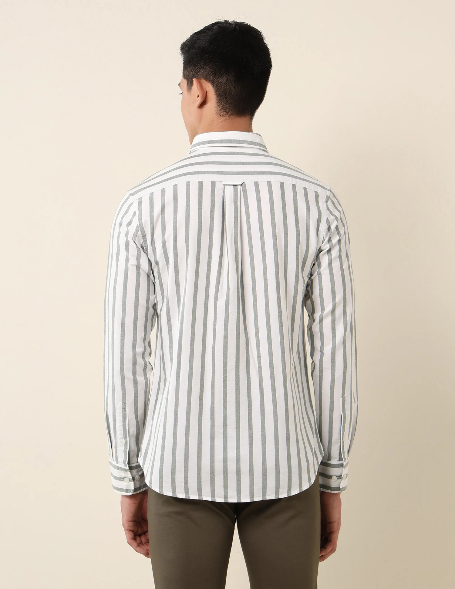Vertical Striped Pure Cotton Shirt - Image 5