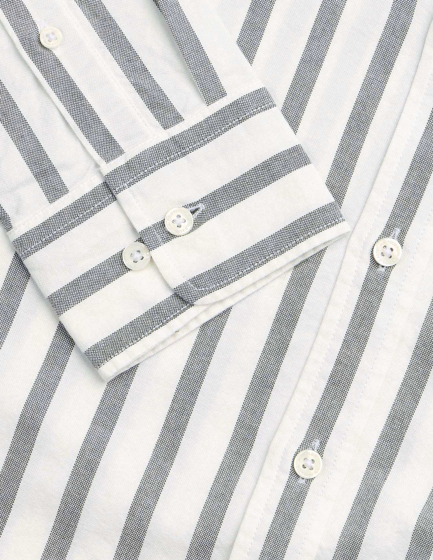 Vertical Striped Pure Cotton Shirt - Image 8