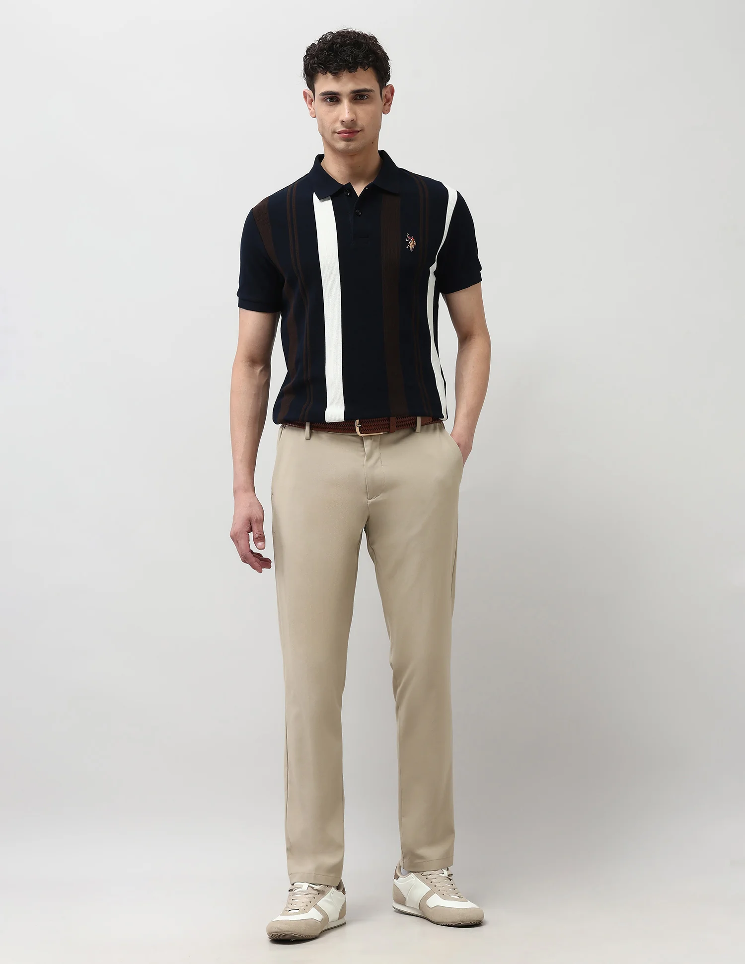 Vertical Striped Regular Fit Polo Shirt - Image 3