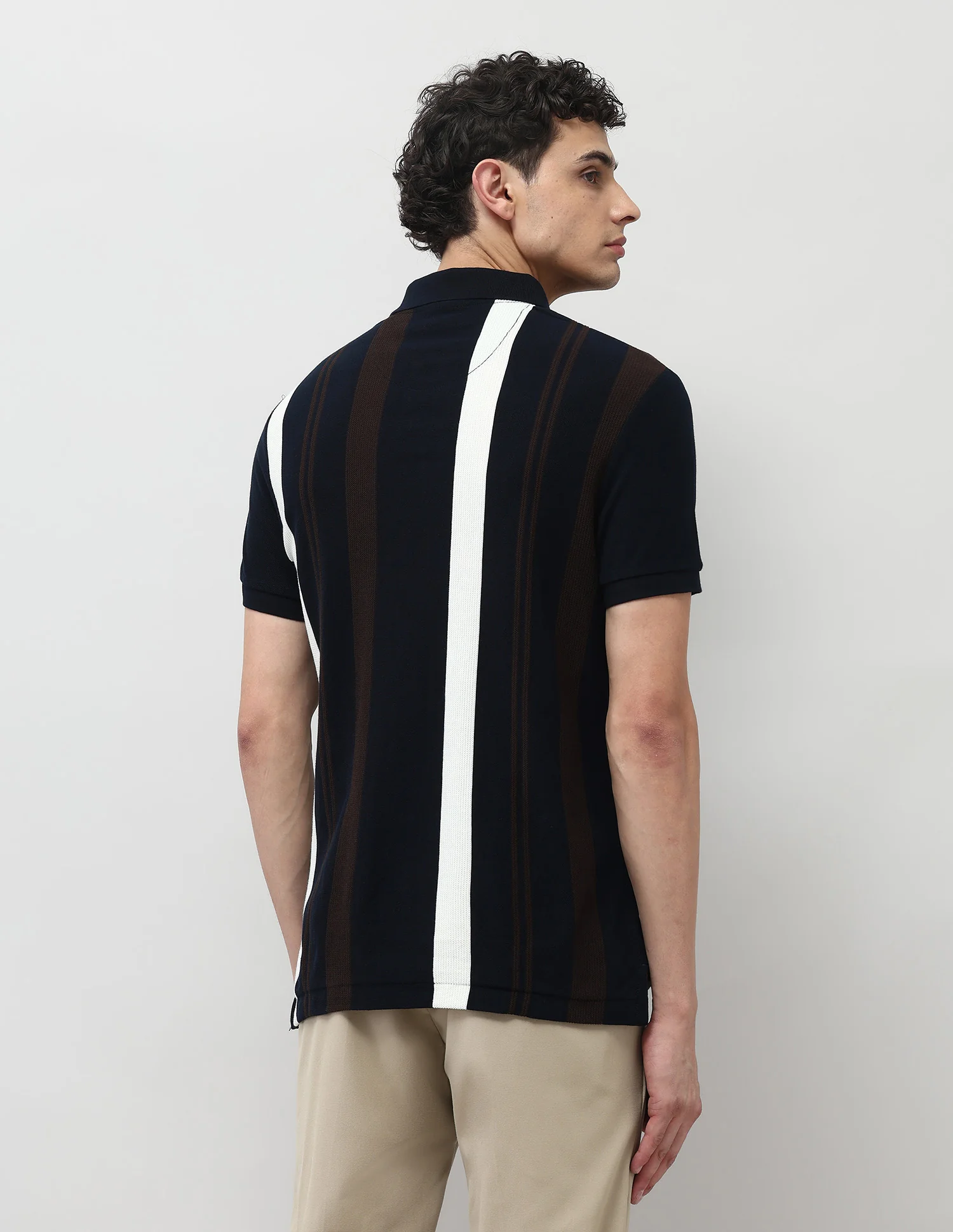 Vertical Striped Regular Fit Polo Shirt - Image 5