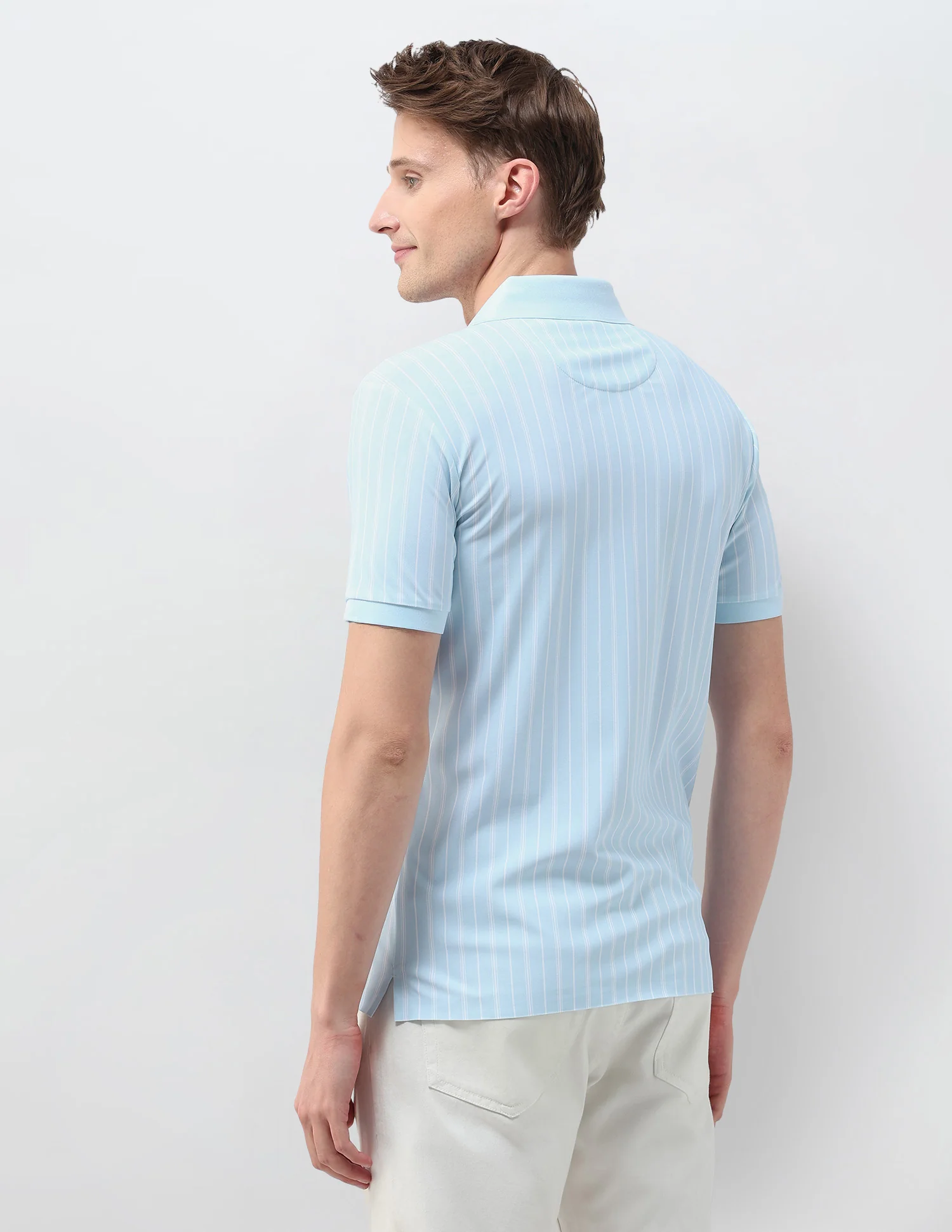 Vertical Striped Regular Fit Polo Shirt - Image 5
