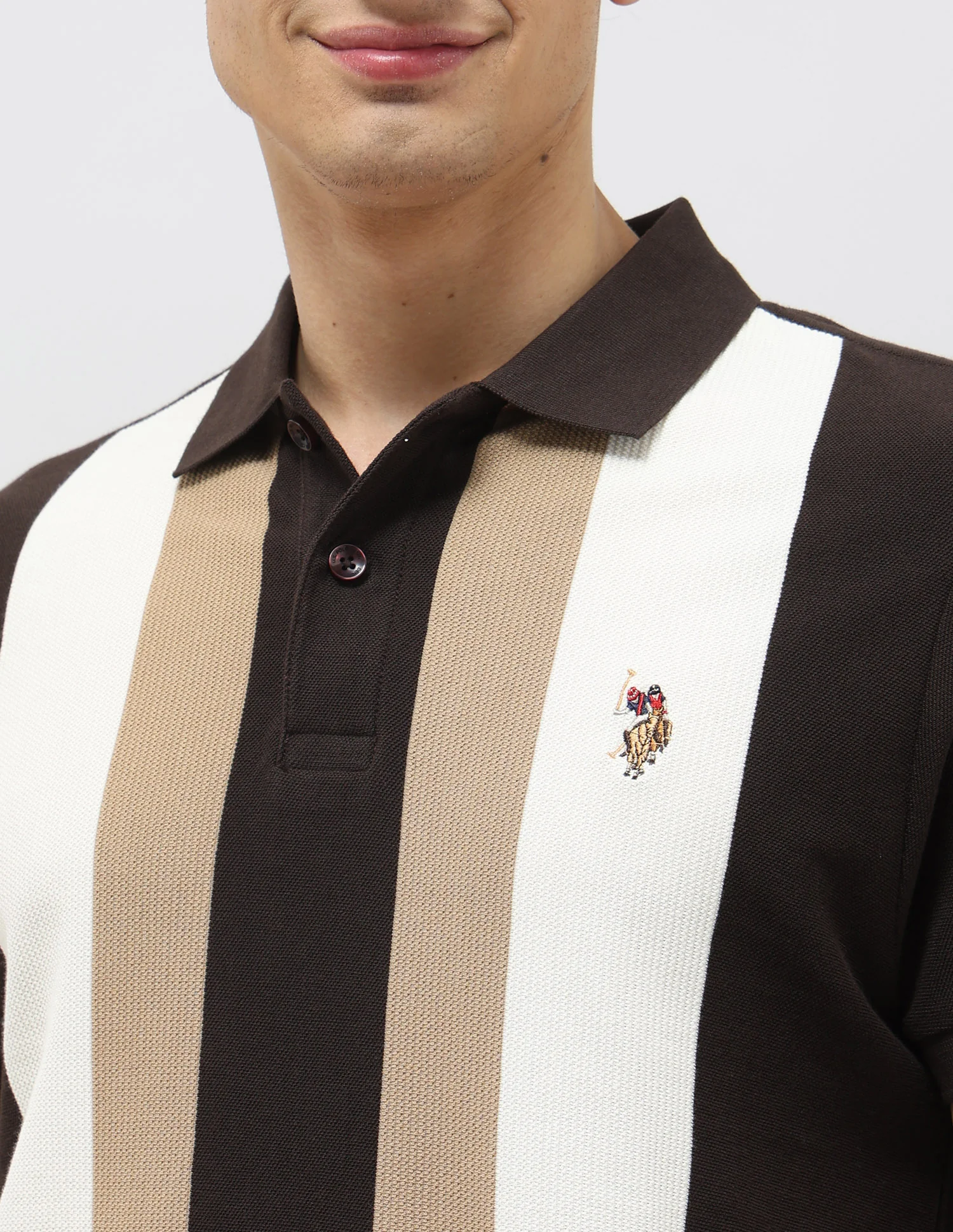 Vertical Striped Regular Fit Polo Shirt - Image 7