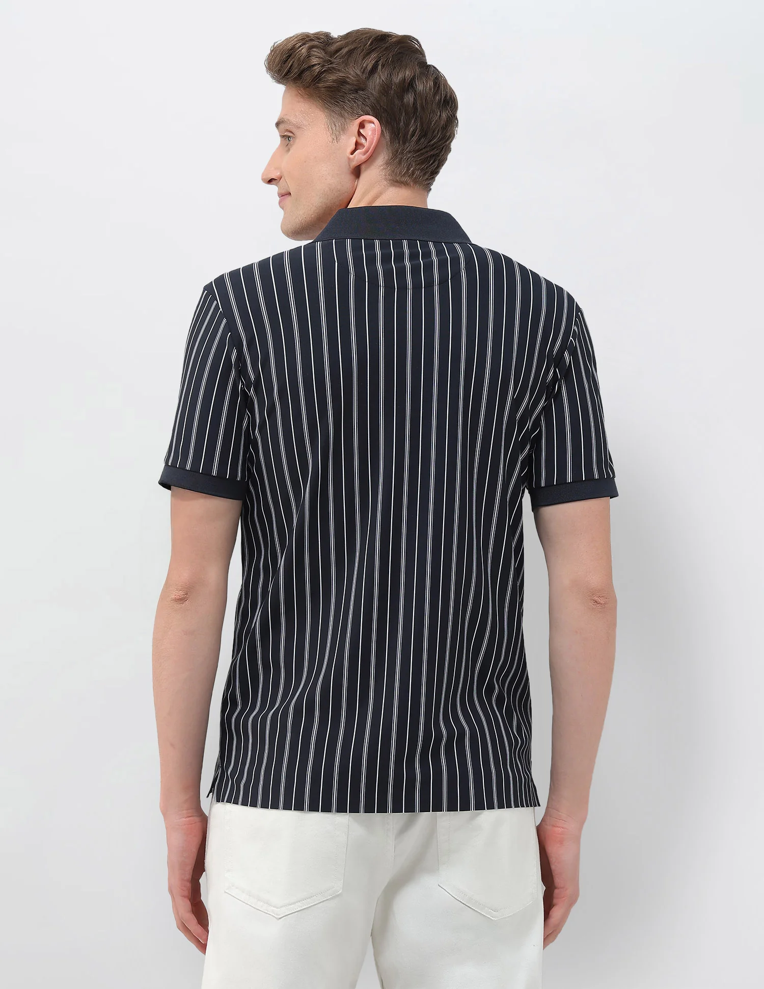 Vertical Striped Regular Fit Polo Shirt - Image 5