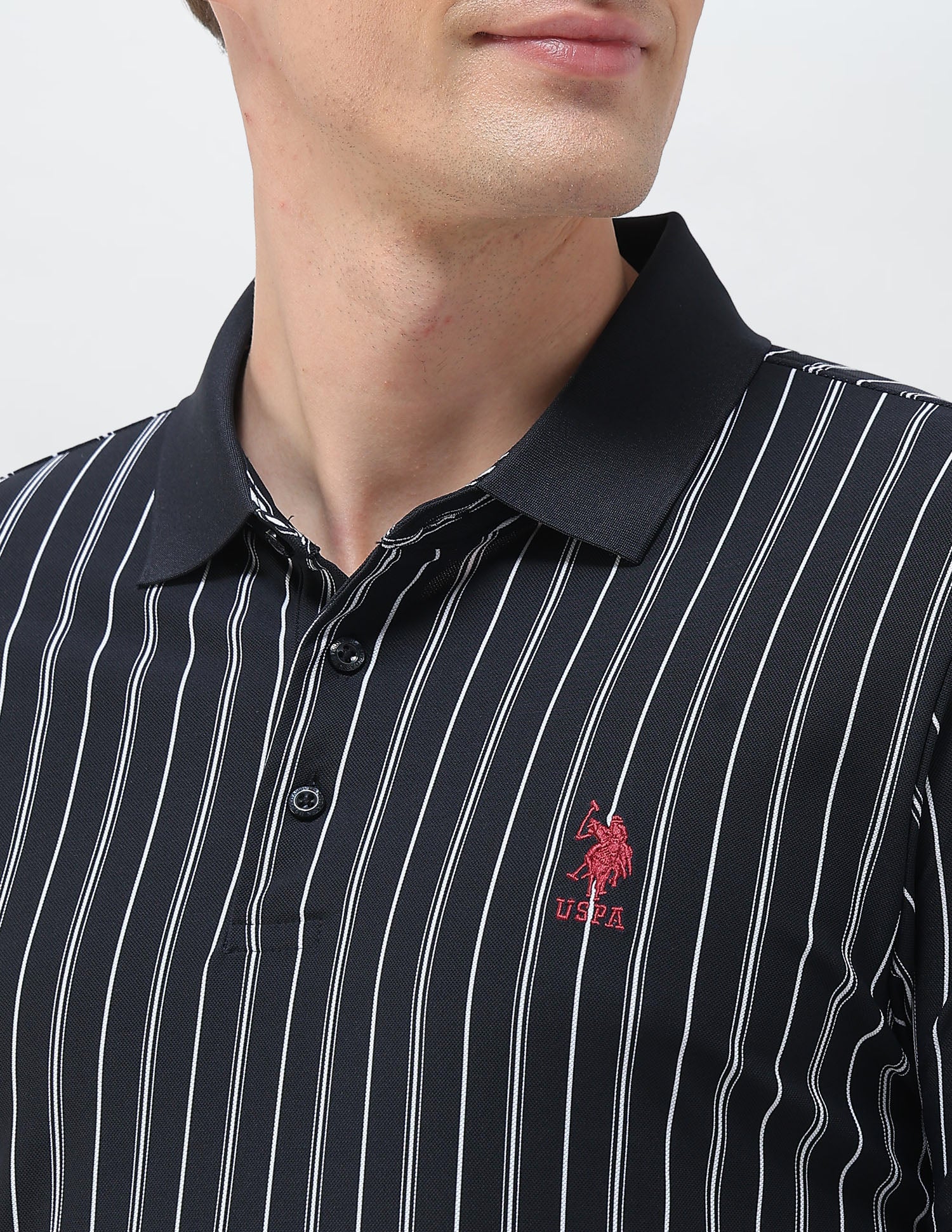 Vertical Striped Regular Fit Polo Shirt - Image 7