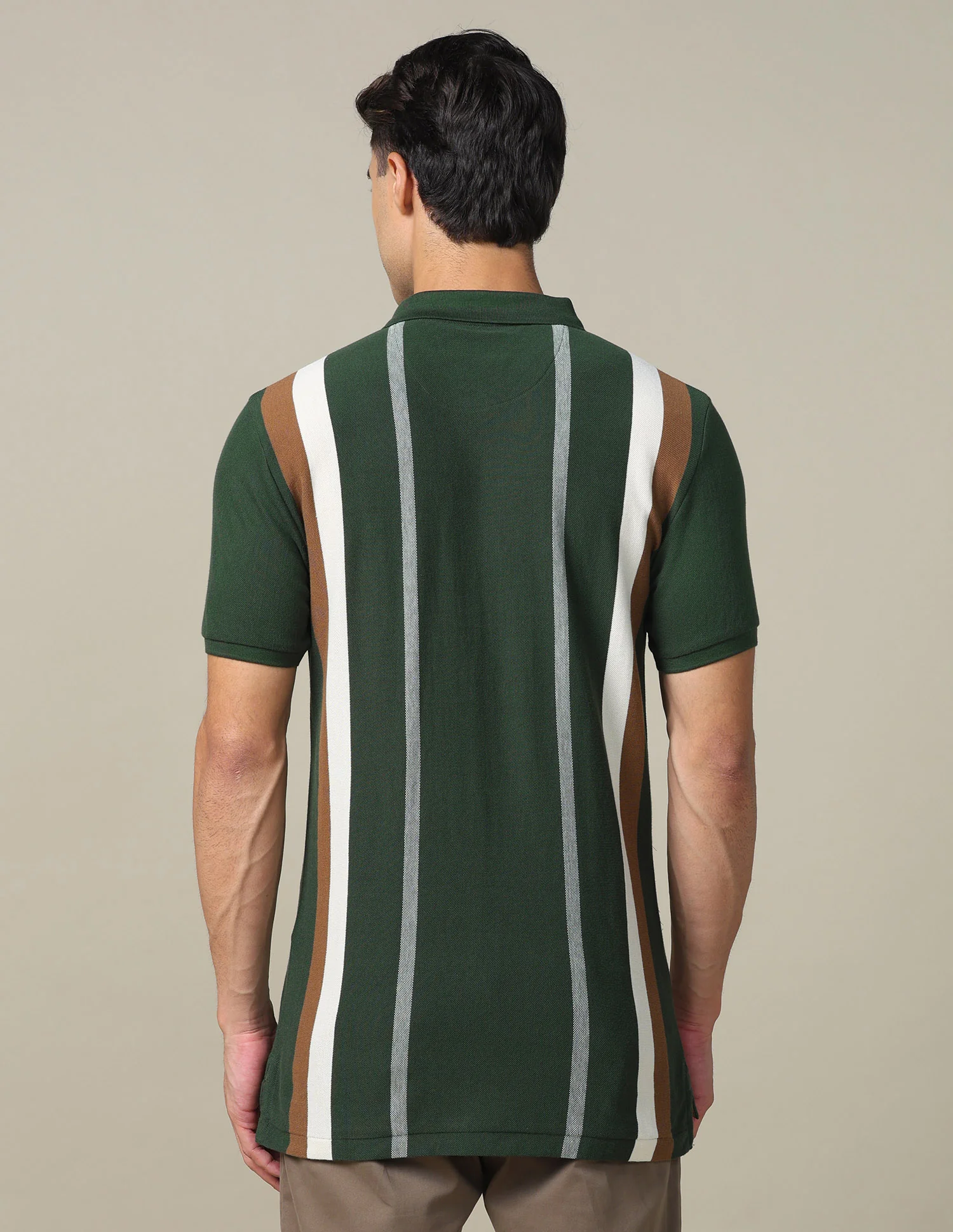 Vertical Striped Regular Fit Polo Shirt - Image 5