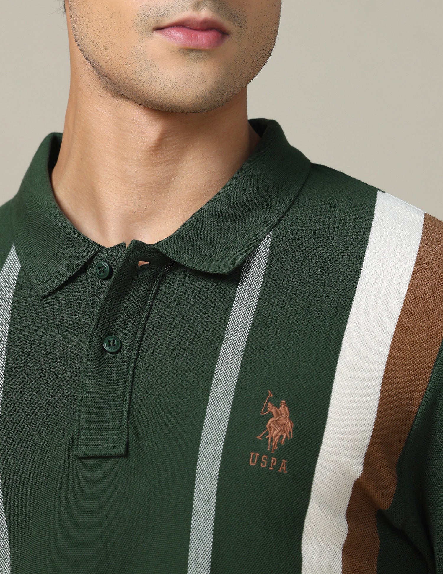 Vertical Striped Regular Fit Polo Shirt - Image 7