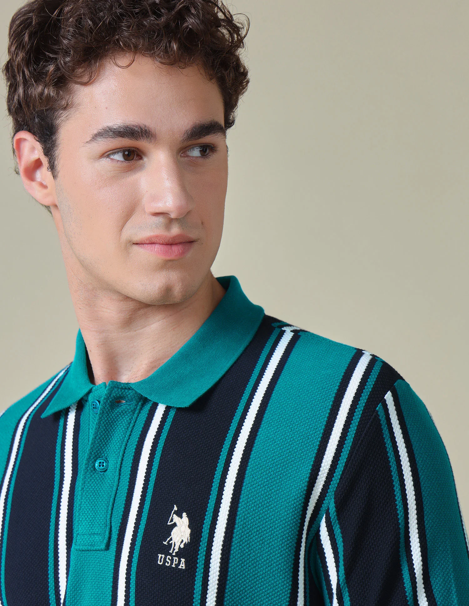 Vertical Striped Regular Fit Polo Shirt - Image 7